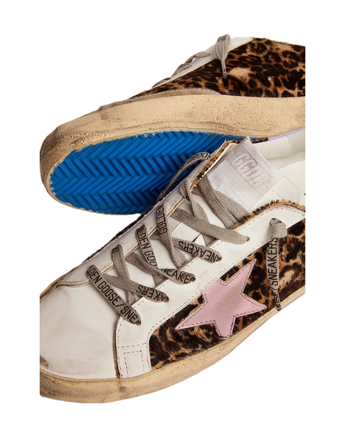Women | Super-Star Ltd Leopard Pony Skin with Salmon Color Star | Beige Brown Leo x Salmon Pink x Purple - Image 3