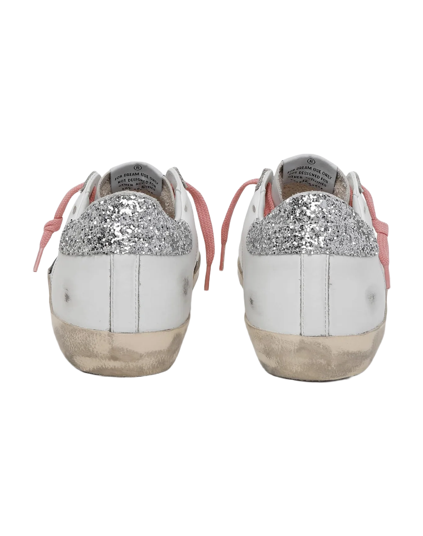 Women | Super-Star Ltd Sneakers with Colored Glitter Star & Heel Tab | White x Dark Blue x Silver - Image 5