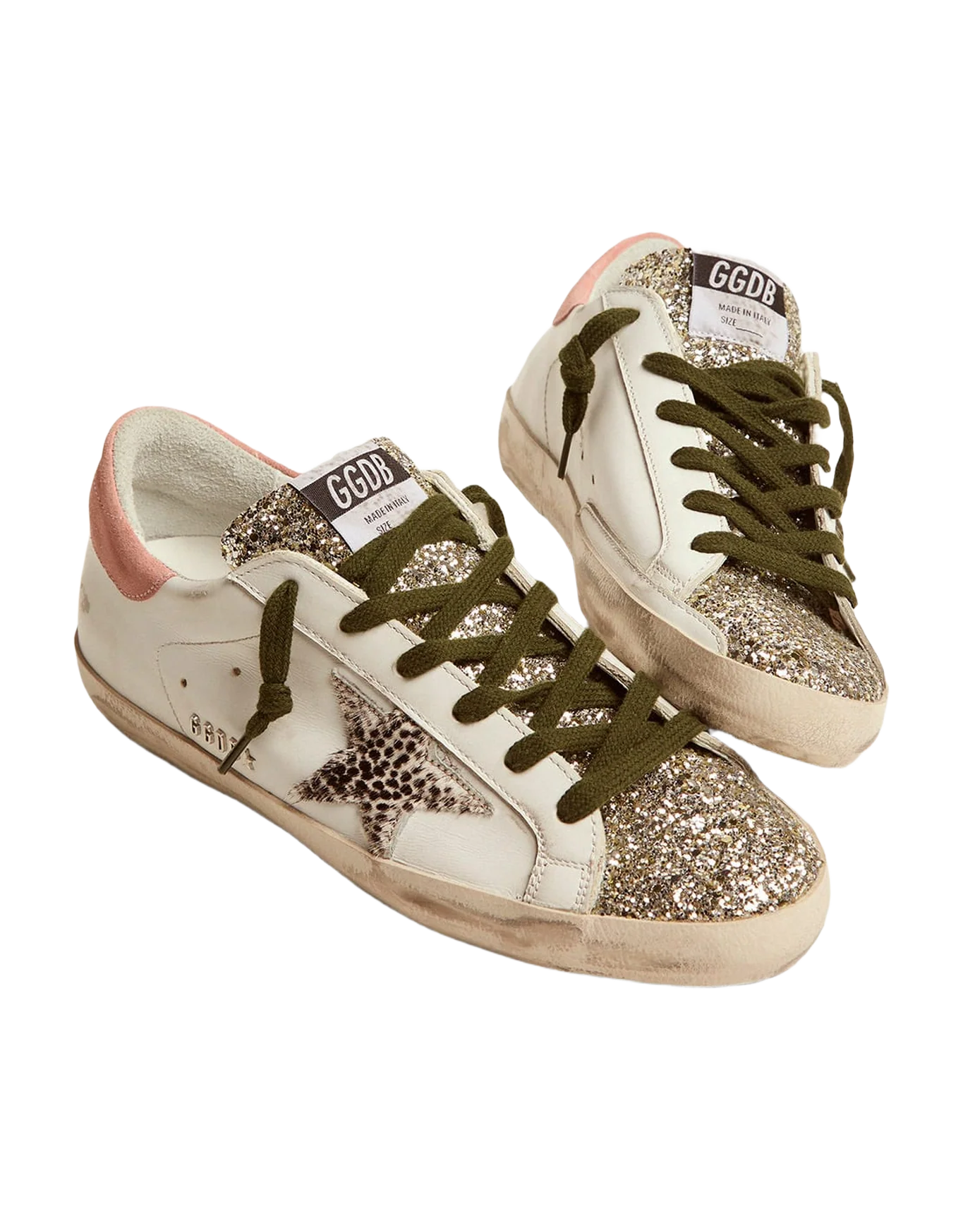 Women | Super-Star Ltd Sneakers with Silver Glitter & Animal-Print Pony Skin Star | White x Platinum x Rock Phyton x Pink - Image 6