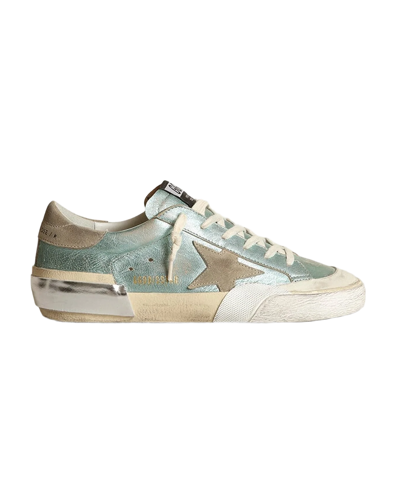 Women | Super-Star Mint Green Laminated Leather with Gray Star | Mint x Ice - Image 3