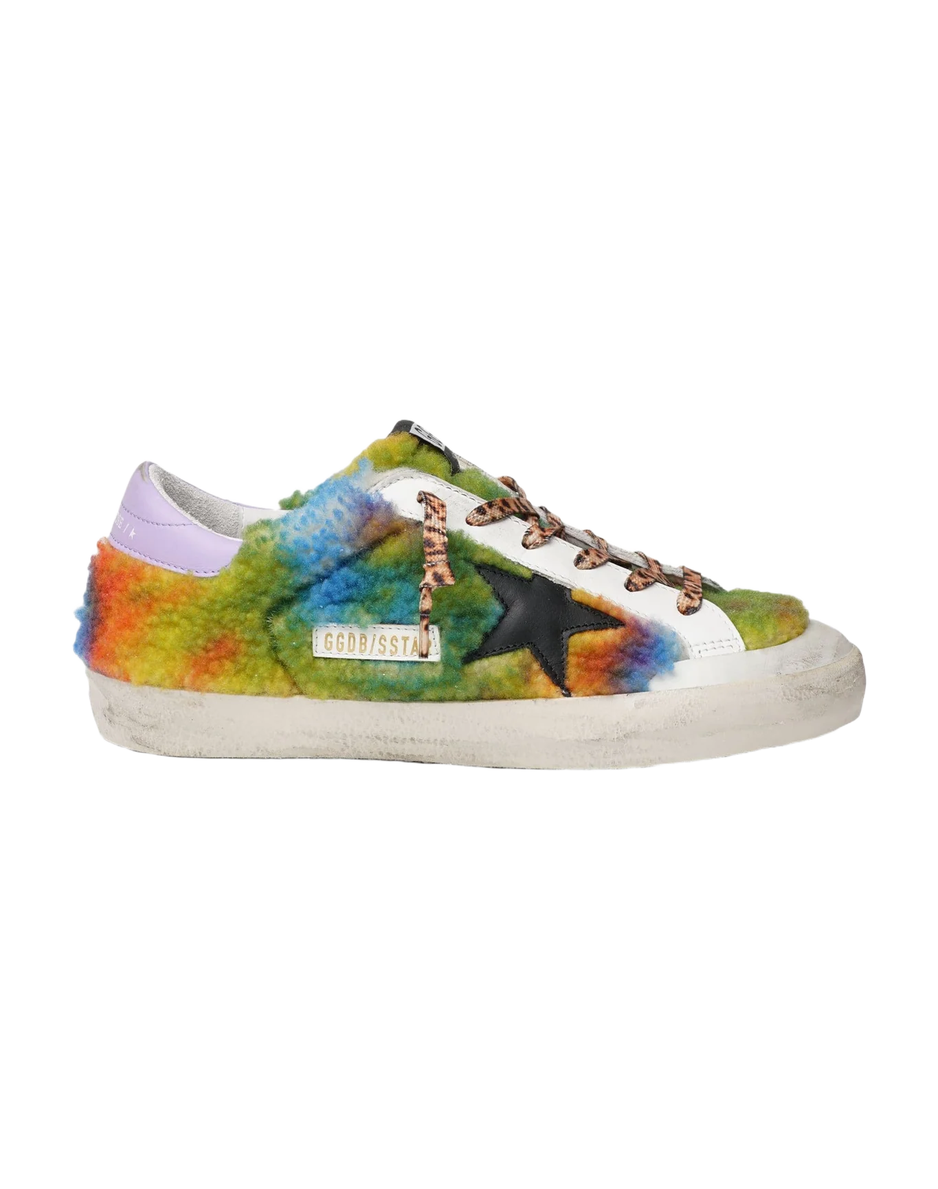 Women | Super-Star Multicolor Shearling with Black Star & Leo Lace | Multicolor x Black x Lilac - Image 2
