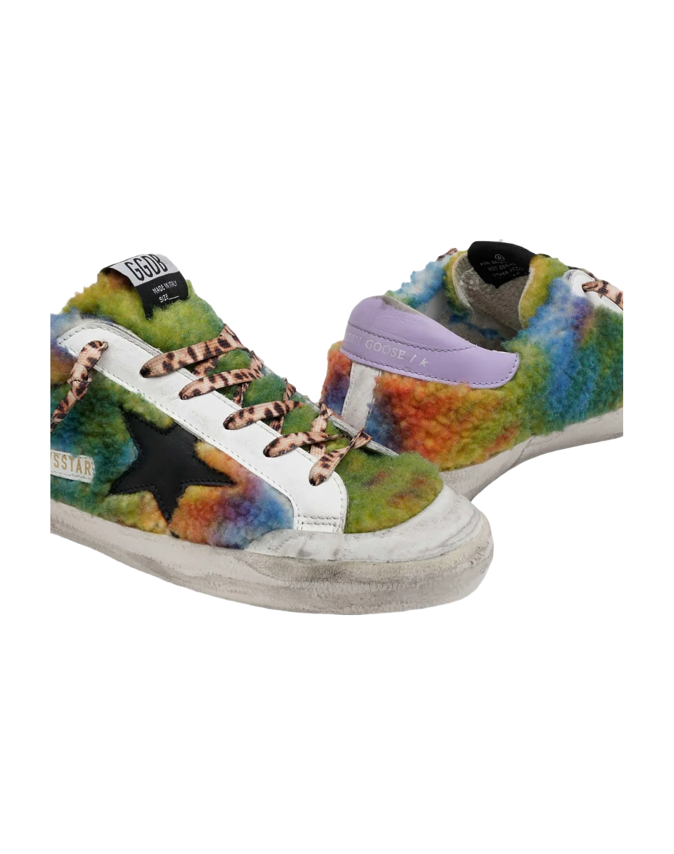 Women | Super-Star Multicolor Shearling with Black Star & Leo Lace | Multicolor x Black x Lilac - Image 3