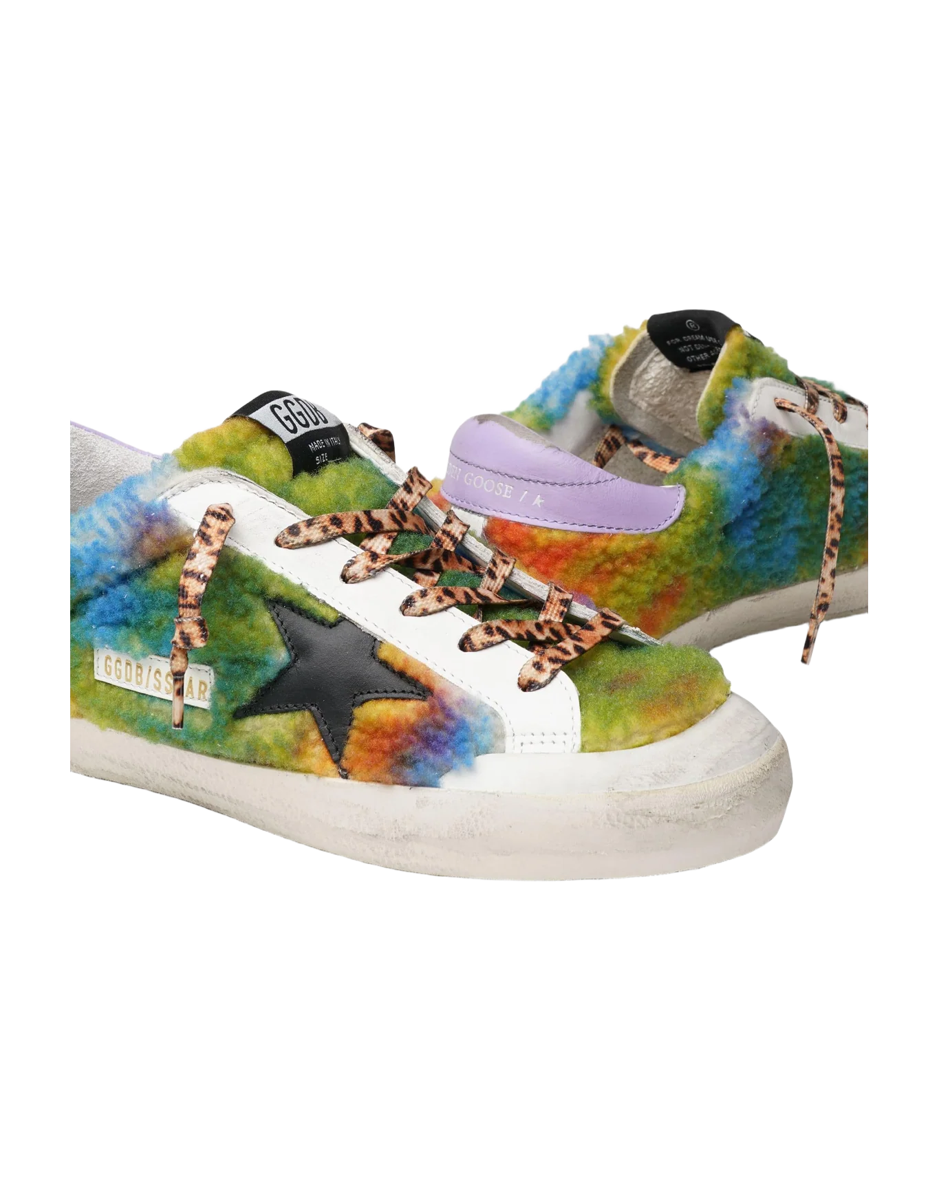 Women | Super-Star Multicolor Shearling with Black Star & Leo Lace | Multicolor x Black x Lilac - Image 6
