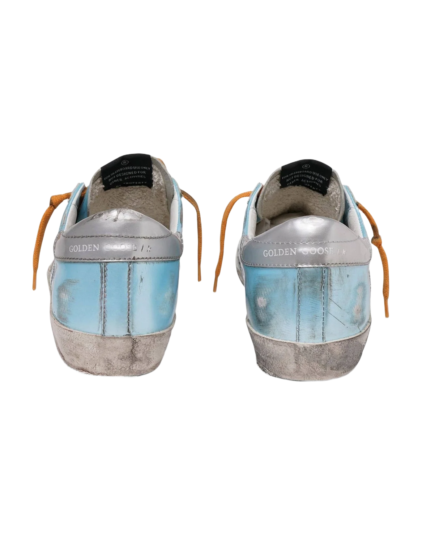Women | Super-Star Silver Blue with Silver Star & Orange Laces