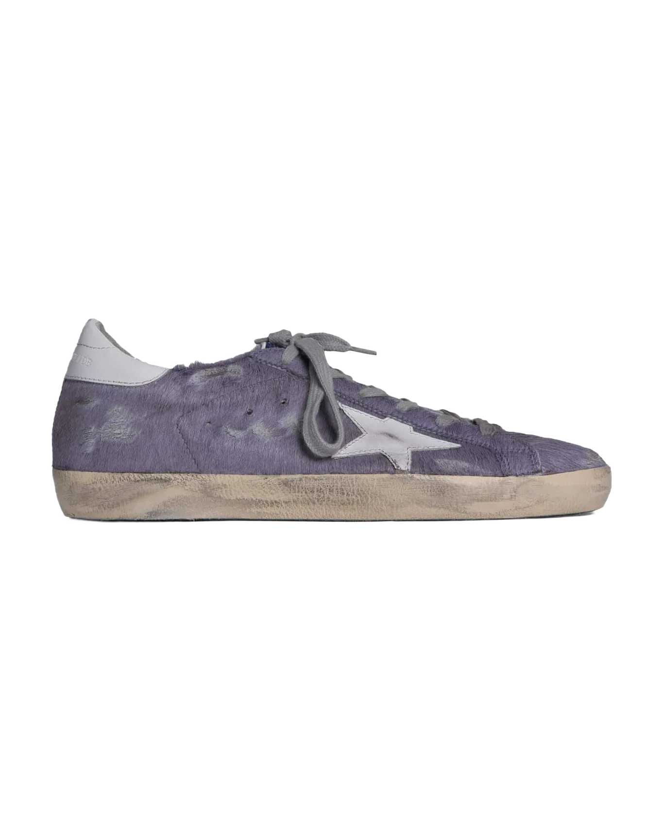 Women | Super-Star Sneakers Lilac Pony Skin with White Leather Star & Heel Tab - Image 4