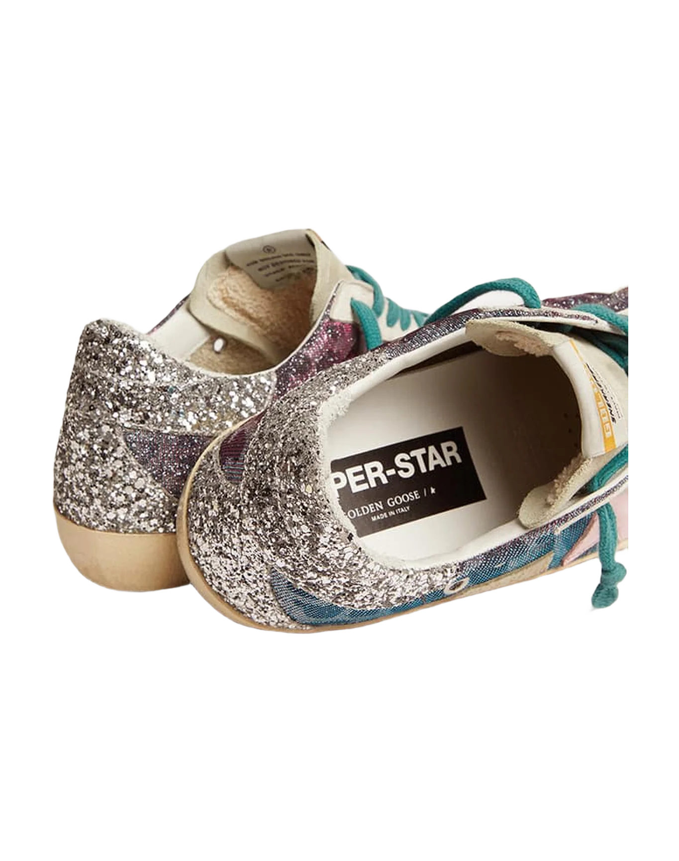 Women | Super-Star Sneakers Pink Leopard Print with Pink Leather Star & Silver Glitter Heel Tab | Purple Black Leo x Ice x Orchid Pink x Silver - Image 8