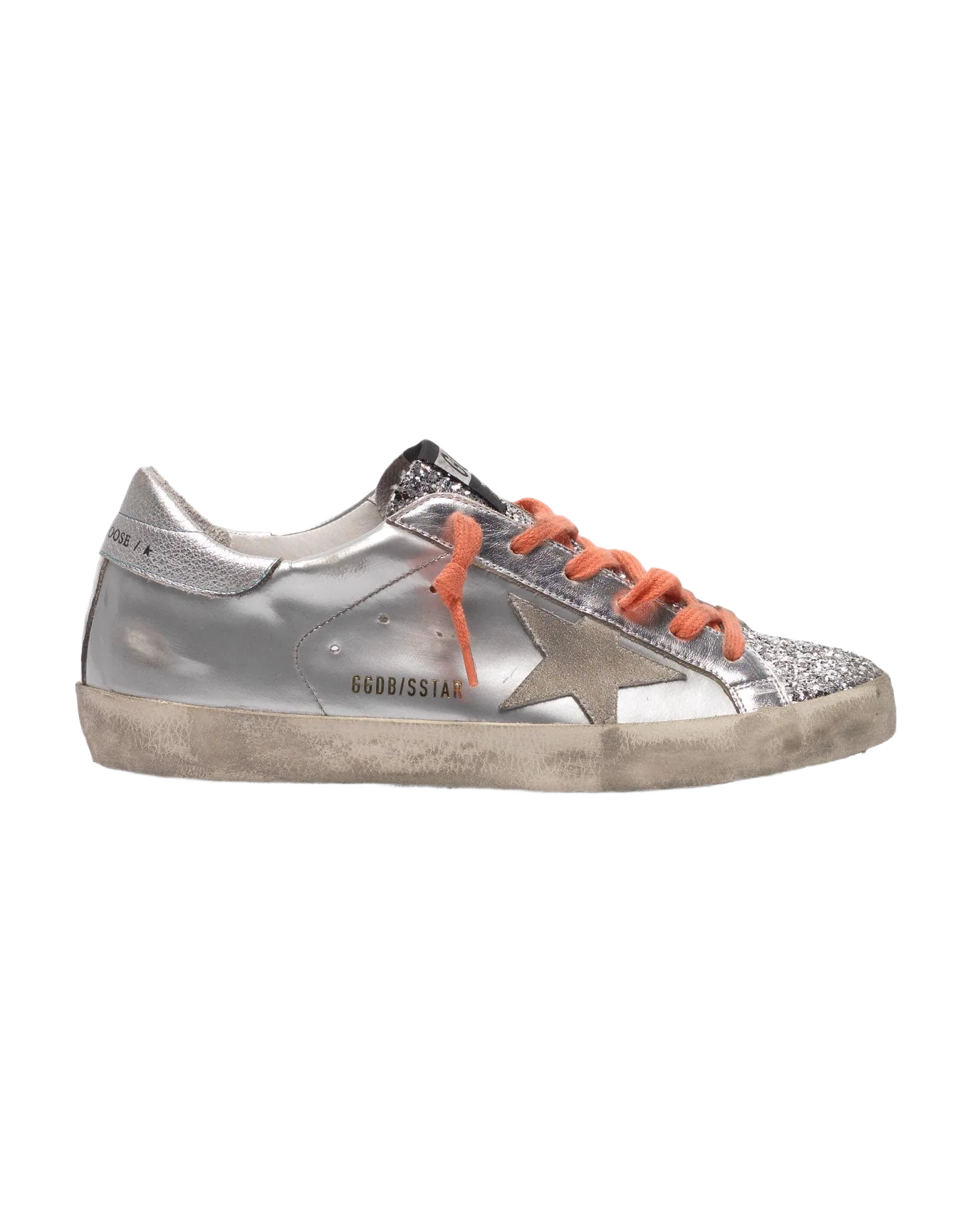 Women | Super-Star Sneakers Silver Laminated Leather & Glitter - Image 5