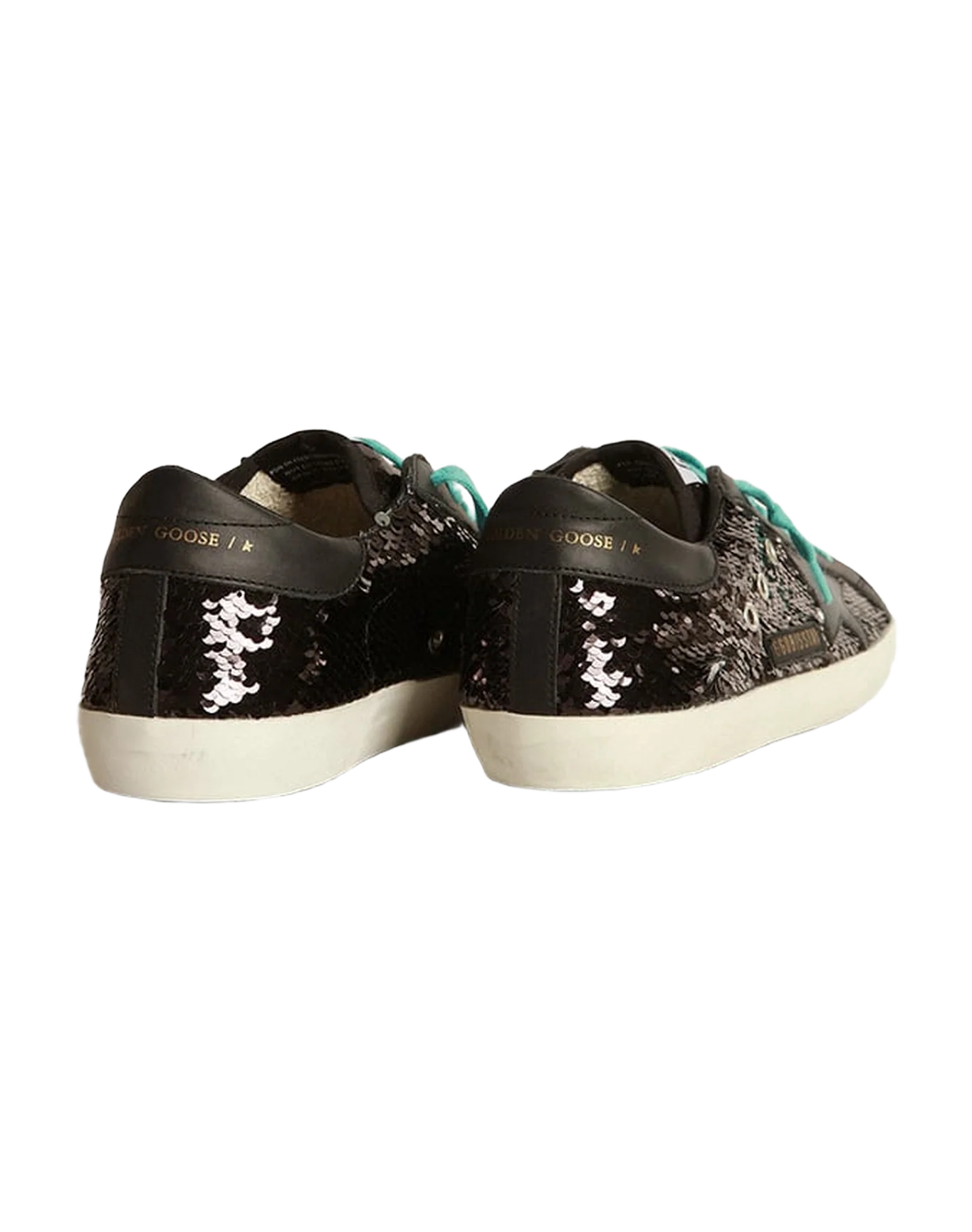 Women | Super-Star Sneakers with All-Over Black Sequins | Black - Image 6