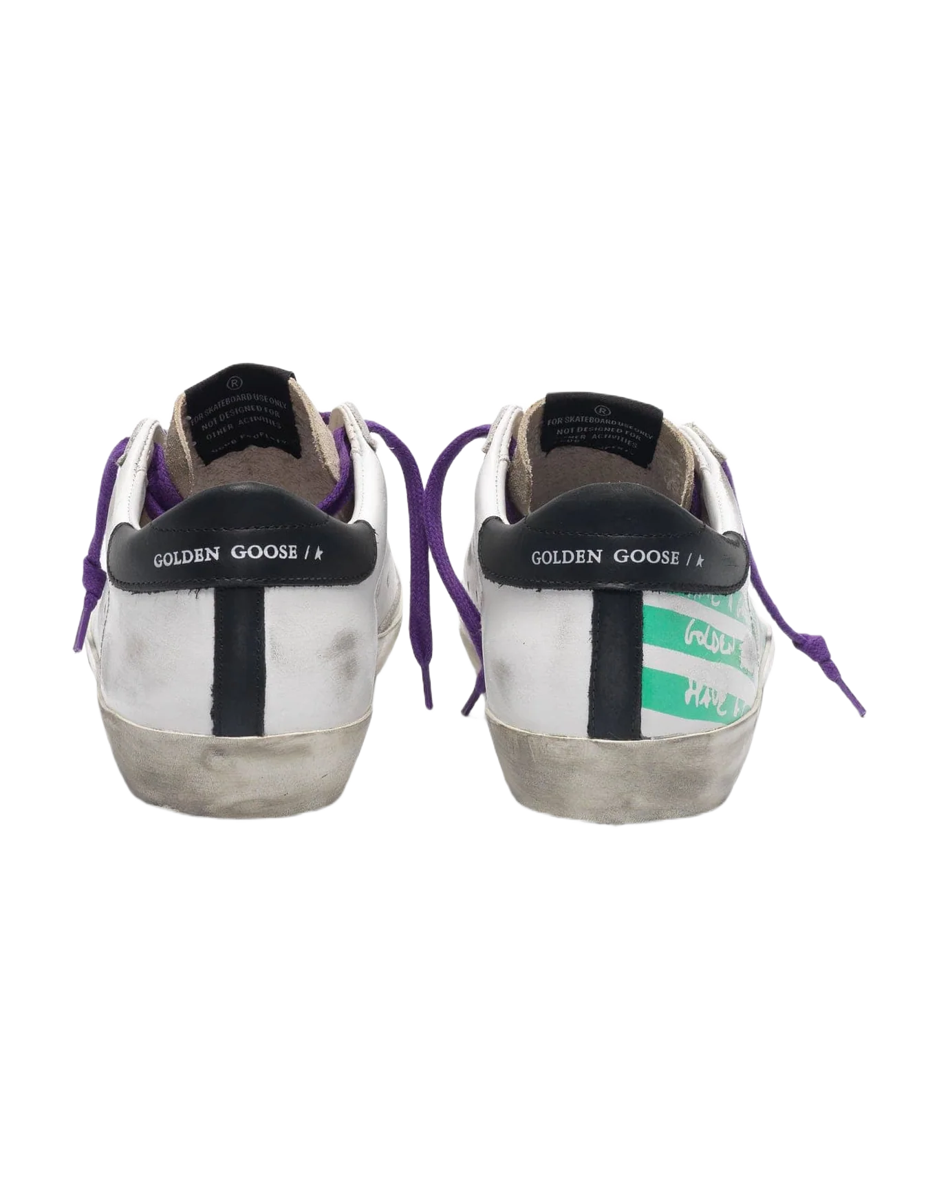 Women | Super-Star Sneakers with Aqua-Green Flag Print - Image 5