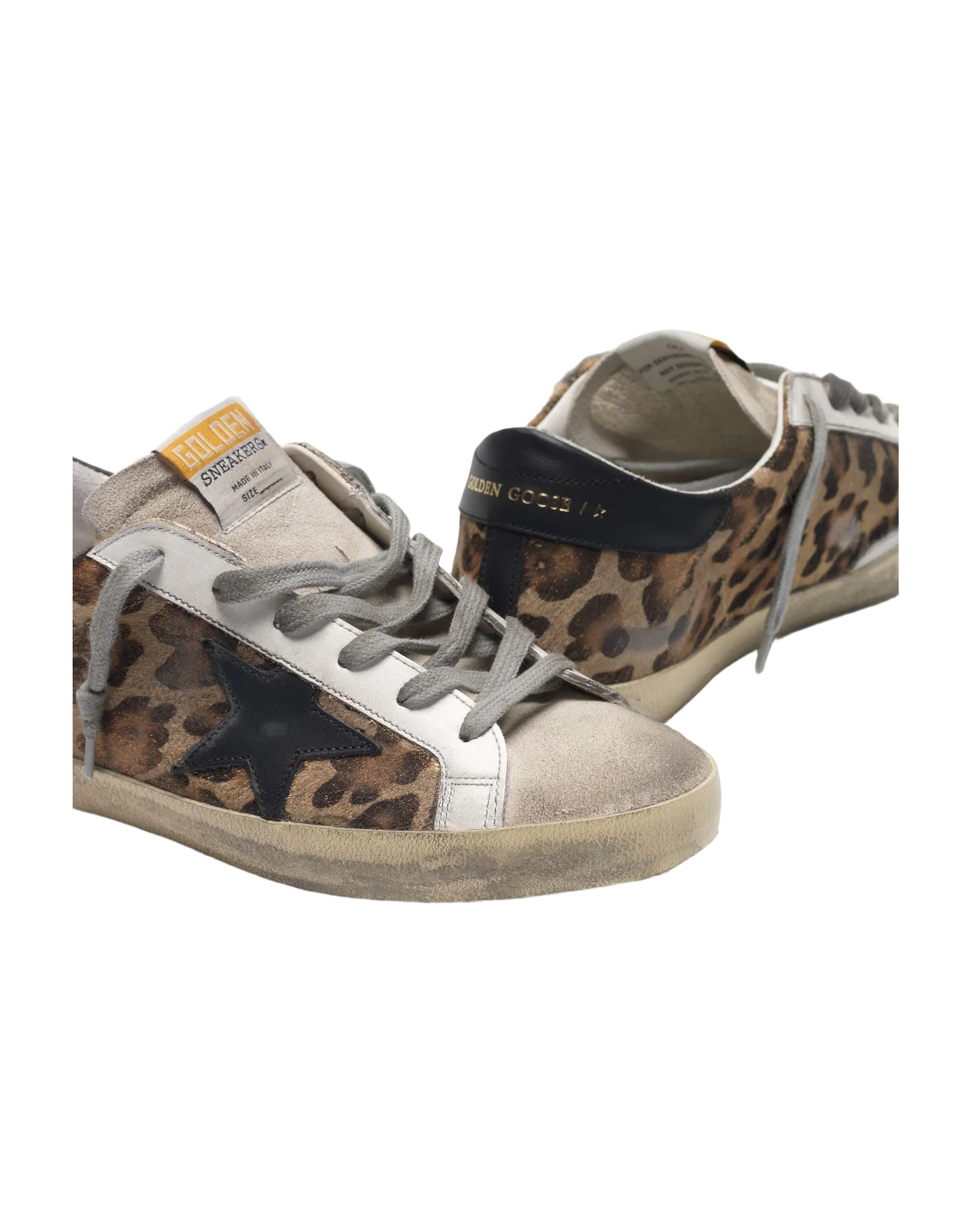 Women | Super-Star Sneakers with Snow Leopard-Black Star - Image 4