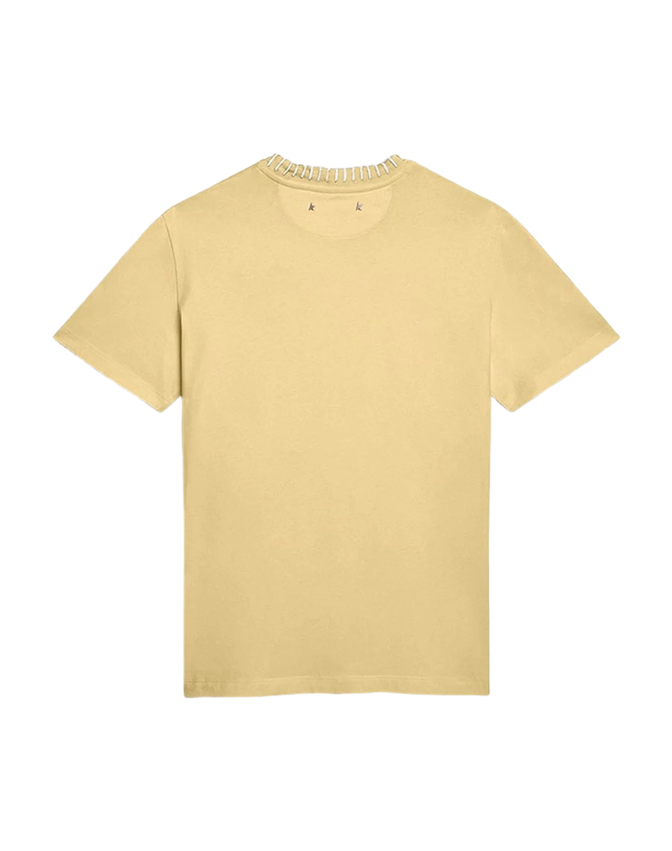 Women | T-Shirt Cotton Jersey with Embroidery On The Neck & Heart | Raffia x Heritage White x Urban Red - Image 6