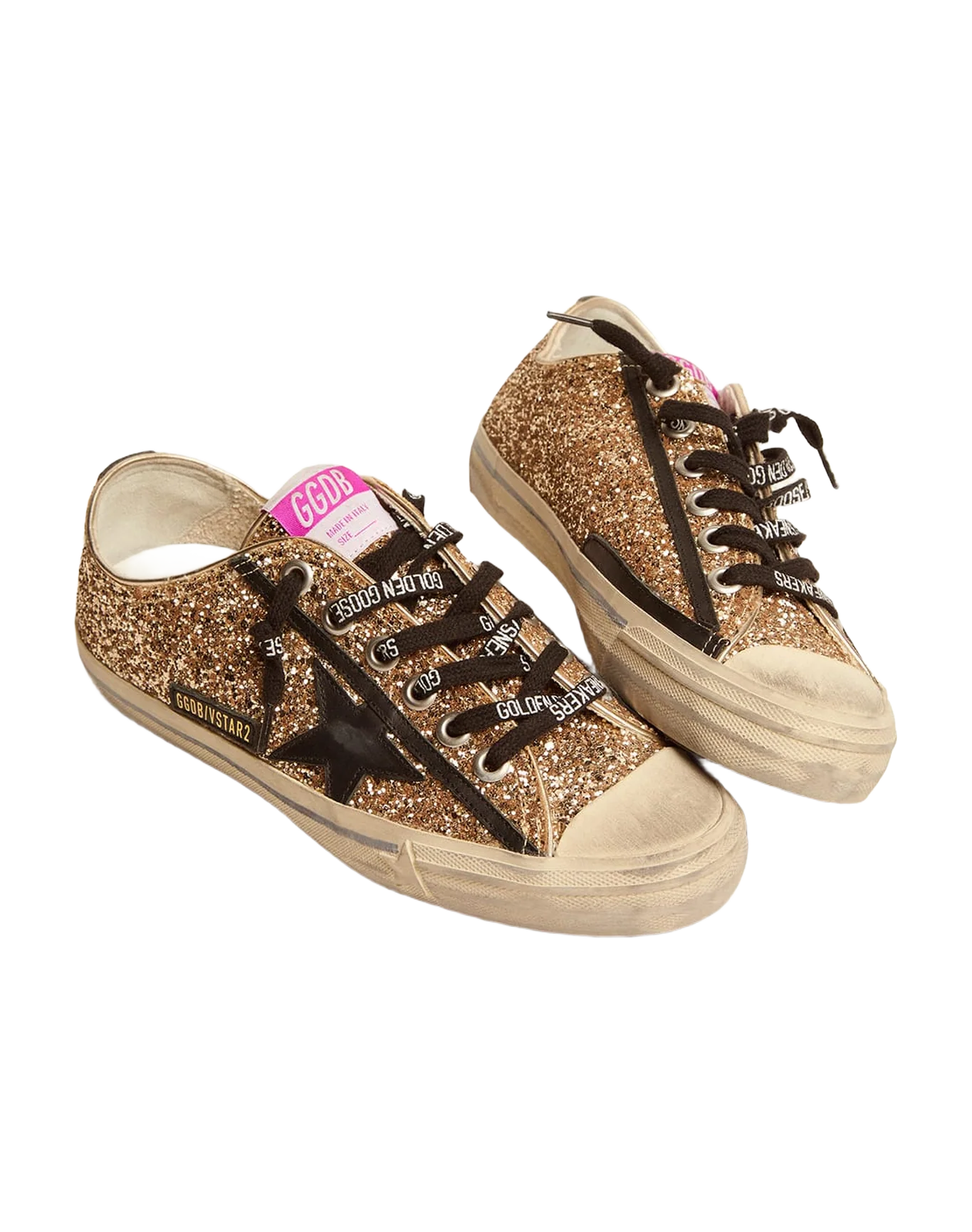 Women | V-Star Ltd Sneakers Gold Glitter with Black Details | Gold x Black - Image 3