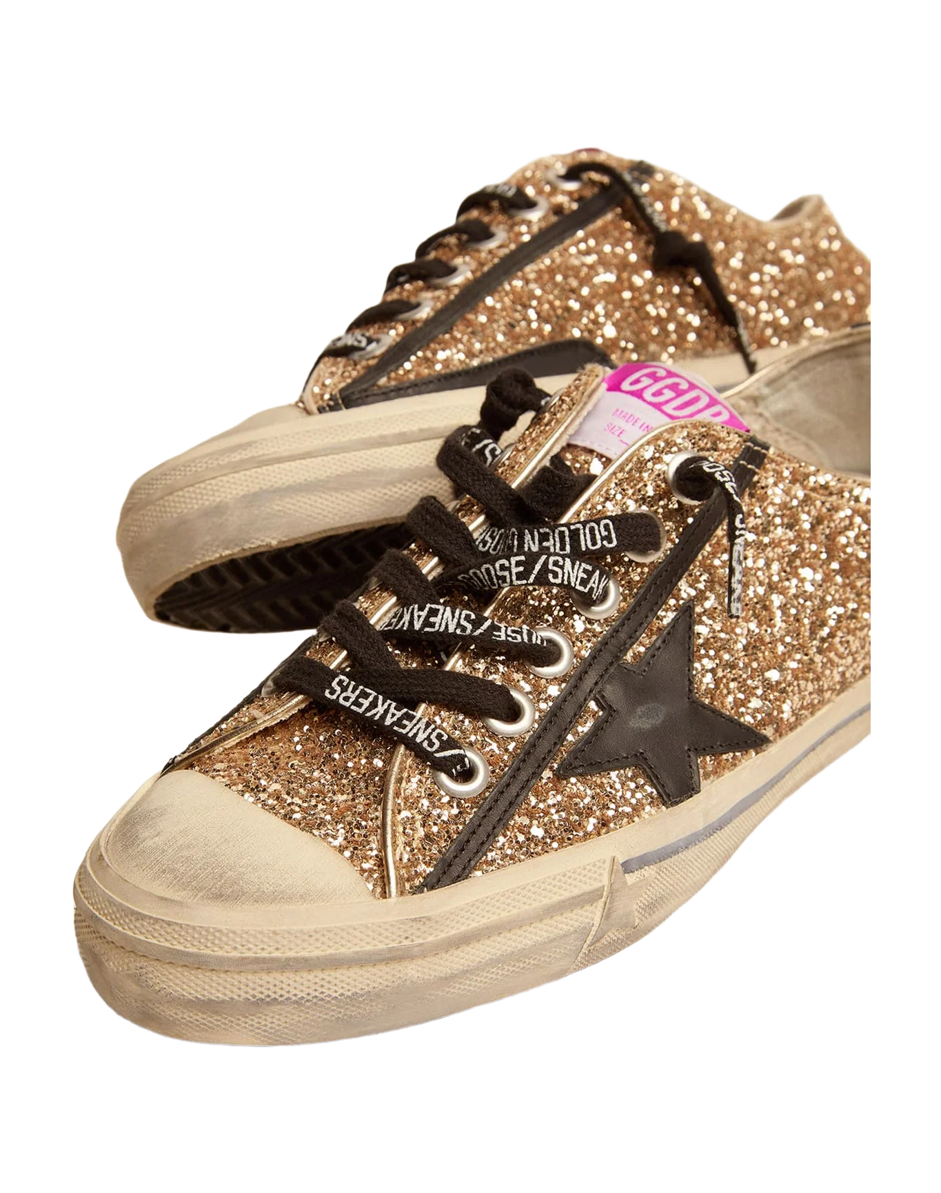 Women | V-Star Ltd Sneakers Gold Glitter with Black Details | Gold x Black - Image 5