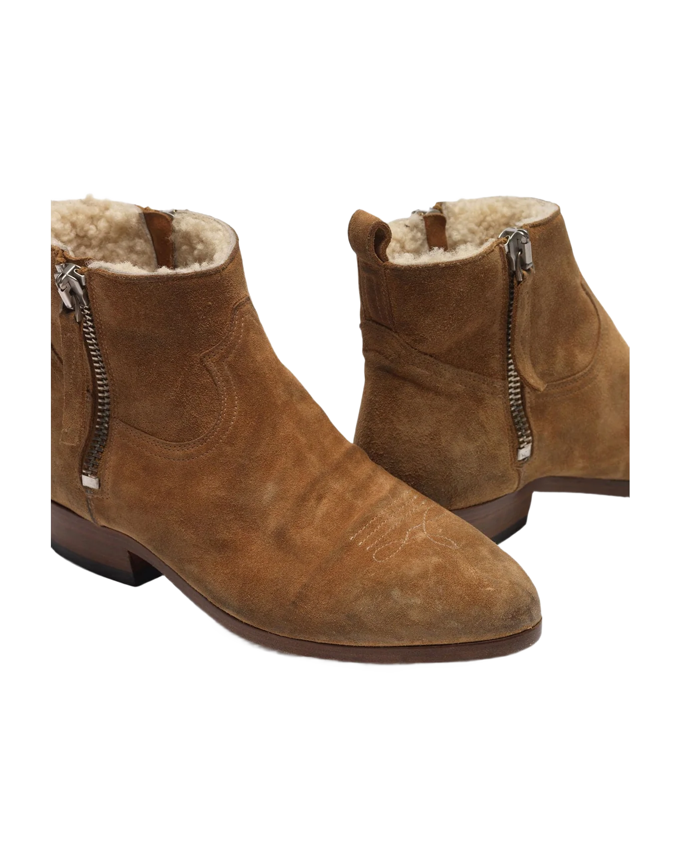 Women | Viand Ankle Boots Suede with Shearling Interior - Image 4
