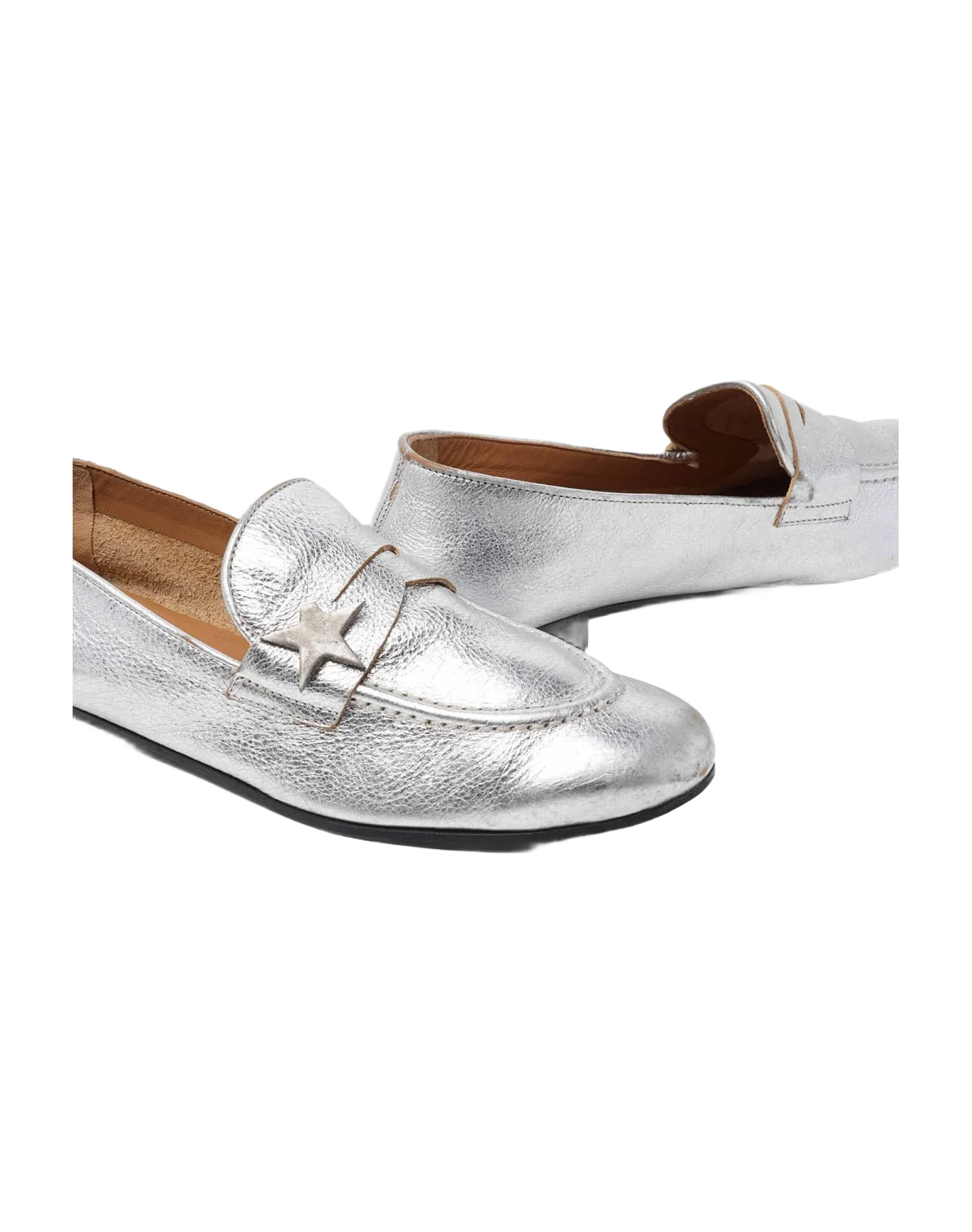 Women | Virginia Loafers Silver Leather - Image 3