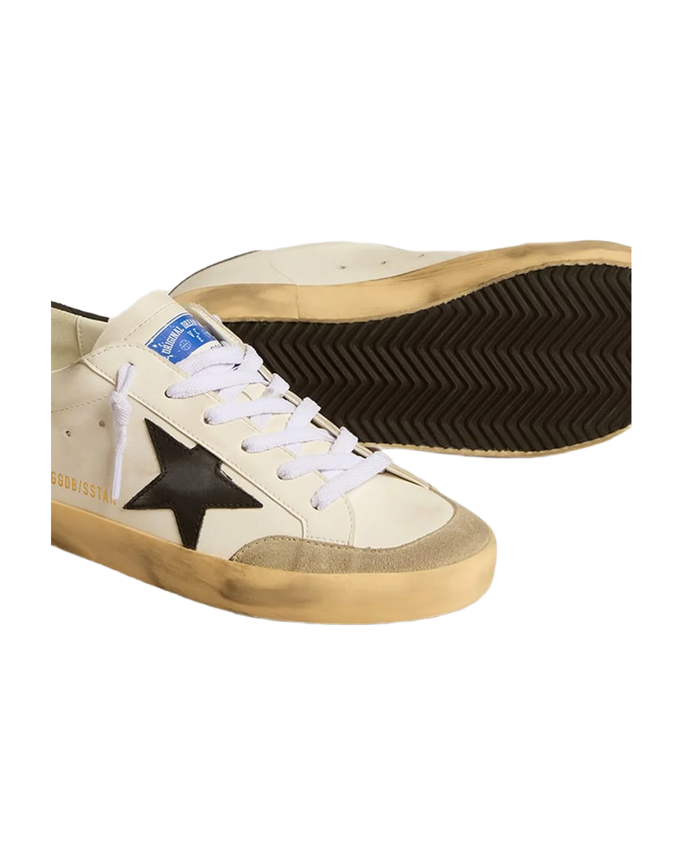 Women | White Bio-Based Wo Super-Star with Black Star & Heel Tab | White x Black x Beige - Image 10