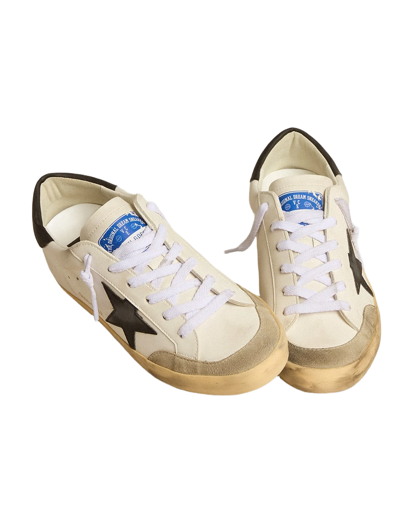 Women | White Bio-Based Wo Super-Star with Black Star & Heel Tab | White x Black x Beige - Image 8