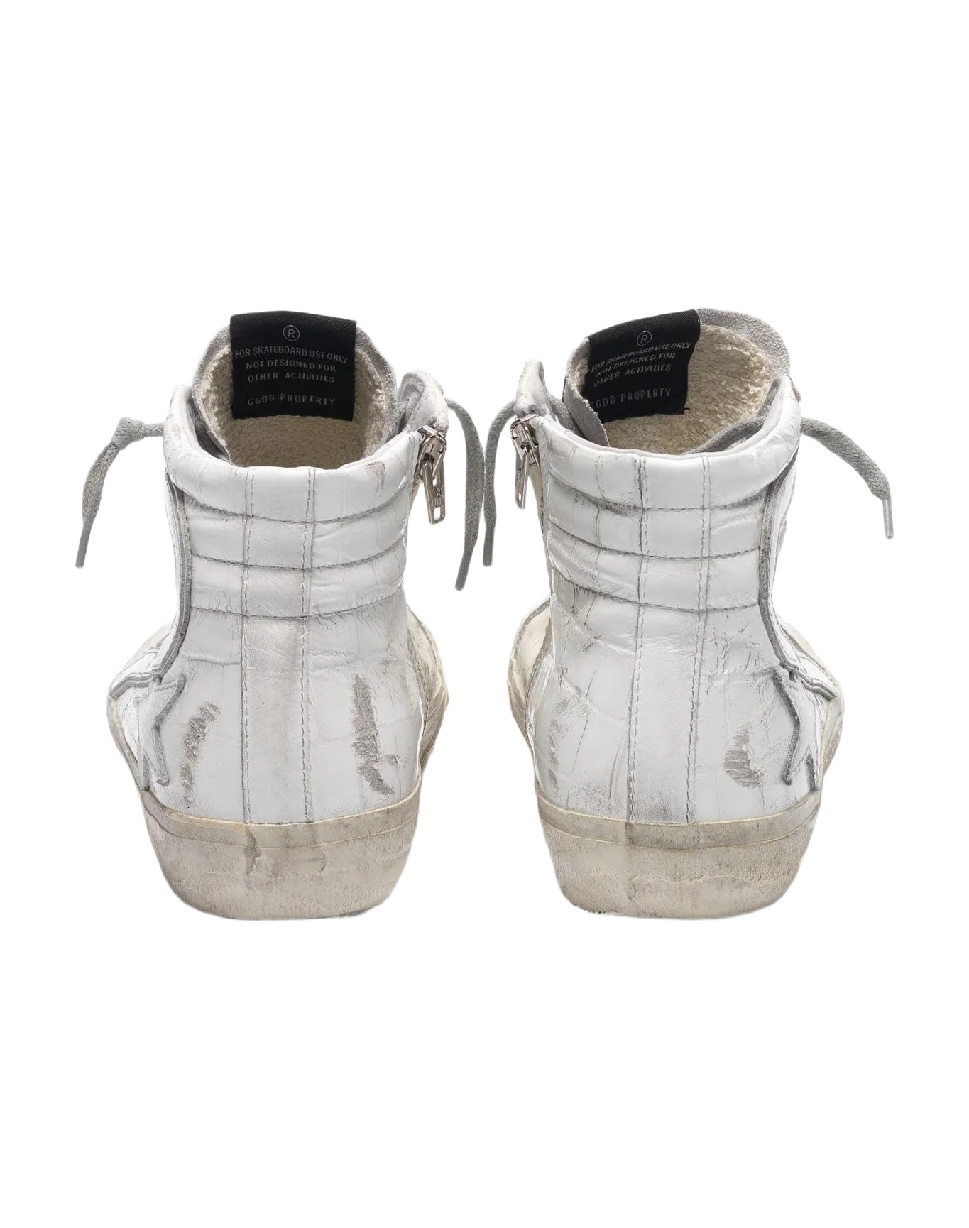 Women | White Patchwork Shades Slide Sneakers - Image 2
