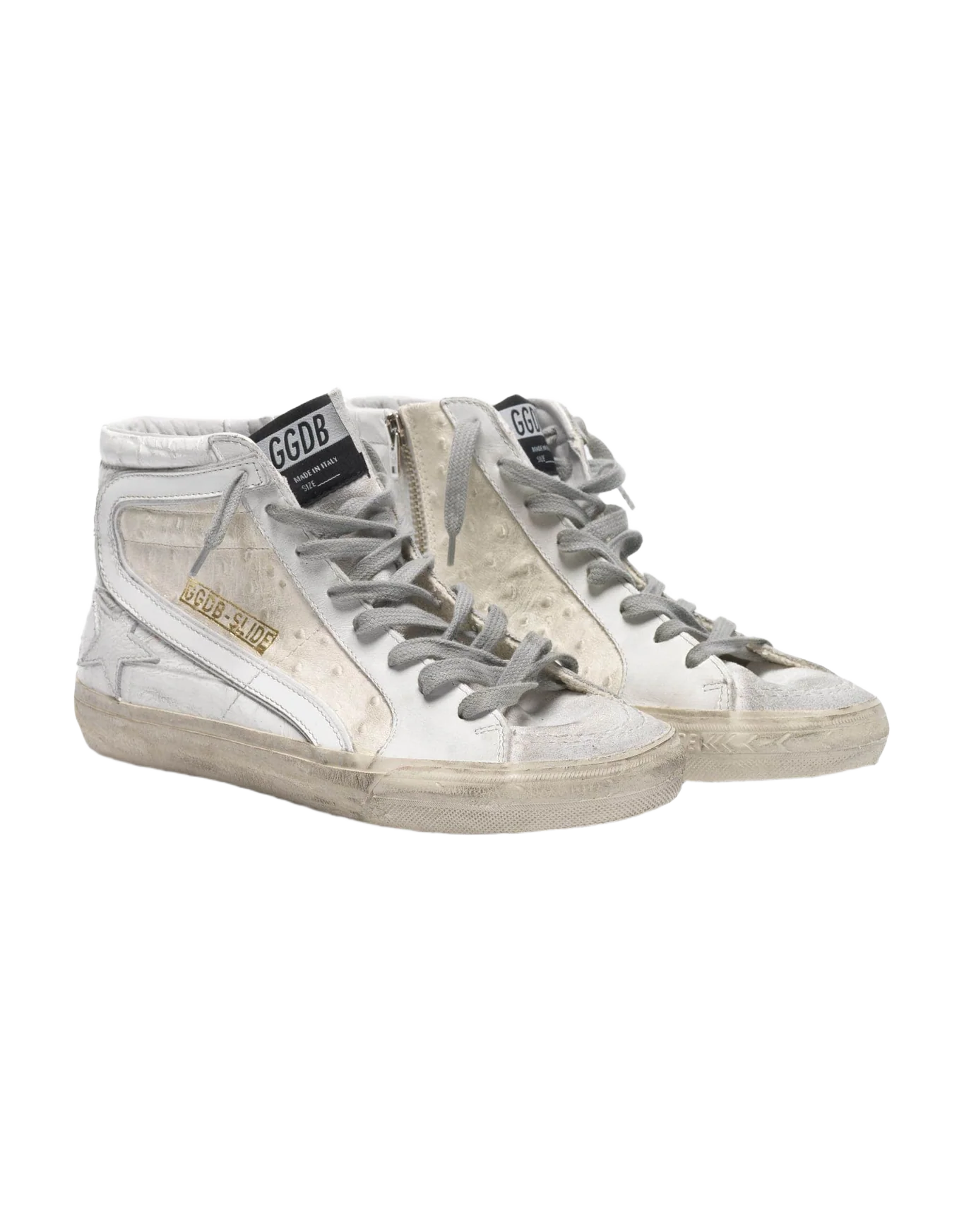 Women | White Patchwork Shades Slide Sneakers - Image 5