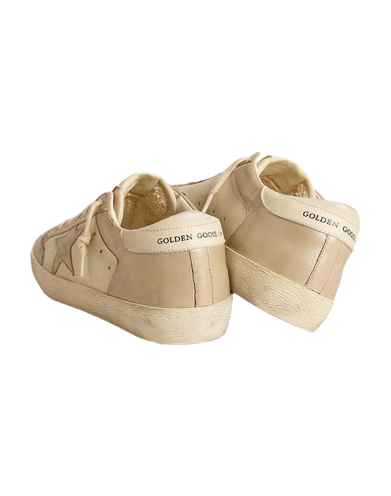 Women | White Super-Star with Sand Coloured Star | White x Sand - Image 3