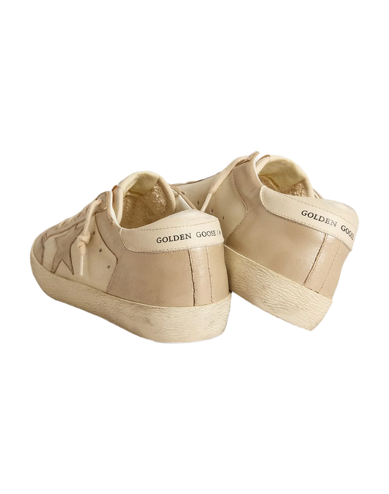 Women | White Super-Star with Sand Coloured Star | White x Sand - Image 4