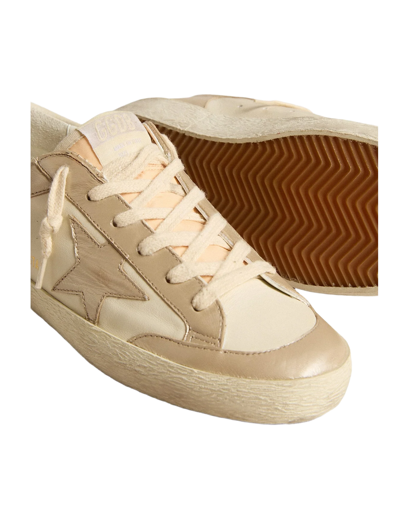 Women | White Super-Star with Sand Coloured Star | White x Sand - Image 5