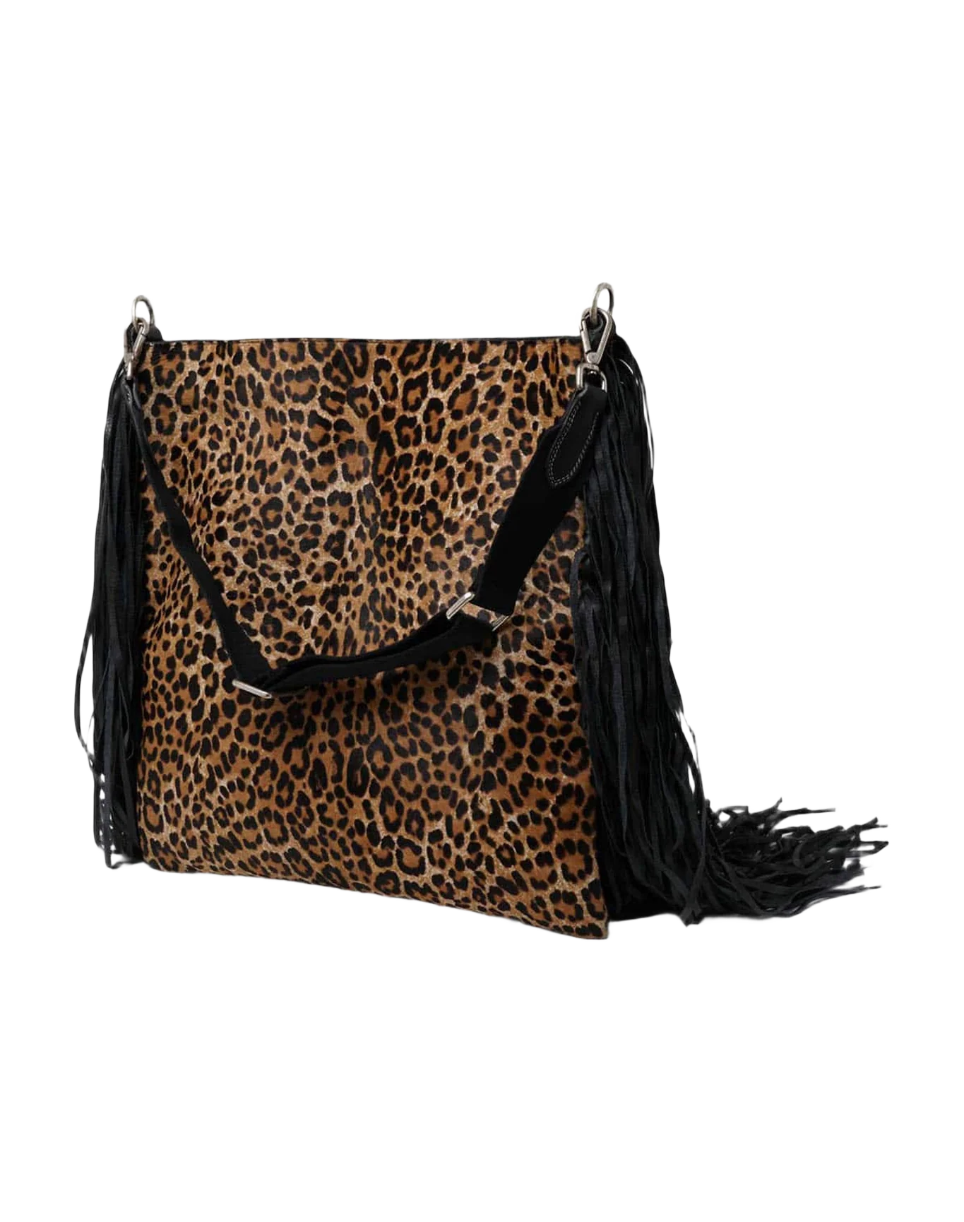 Women | Xl Toast Clutch Bag Leather with Suede Fringes - Image 2