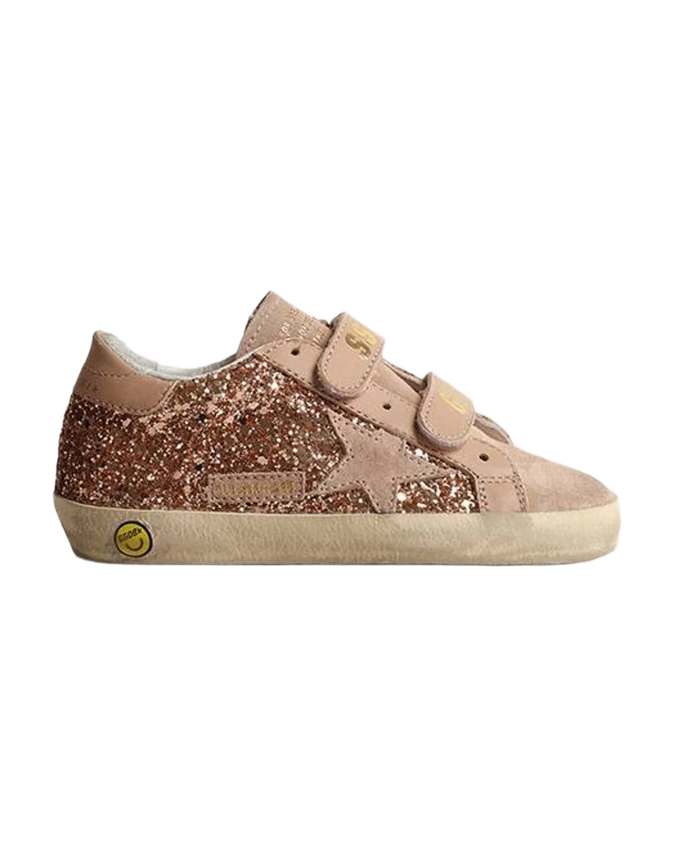Girl | Old School Junior Pink Glitter with Pink Suede Star | Peach x Beige (V1) - Image 8