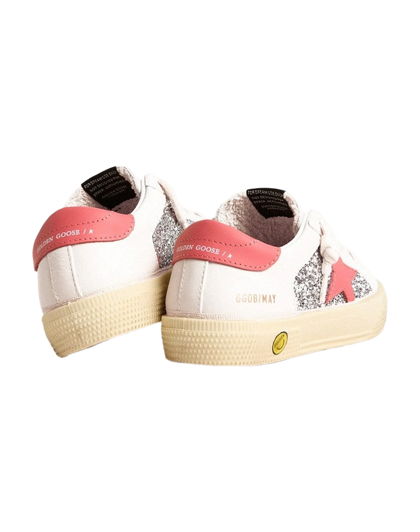 Girl | Young May with Pink Leather Star & Heel Tab | Silver x White x Red (V2) - Image 6