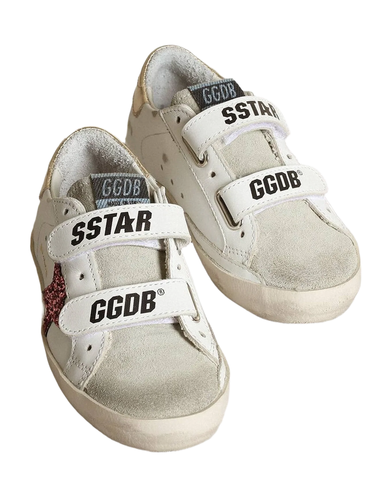 Girl | Young Old School with Glitter Star & Heel Tab | White x Ice x Pink x Platinum (V1)