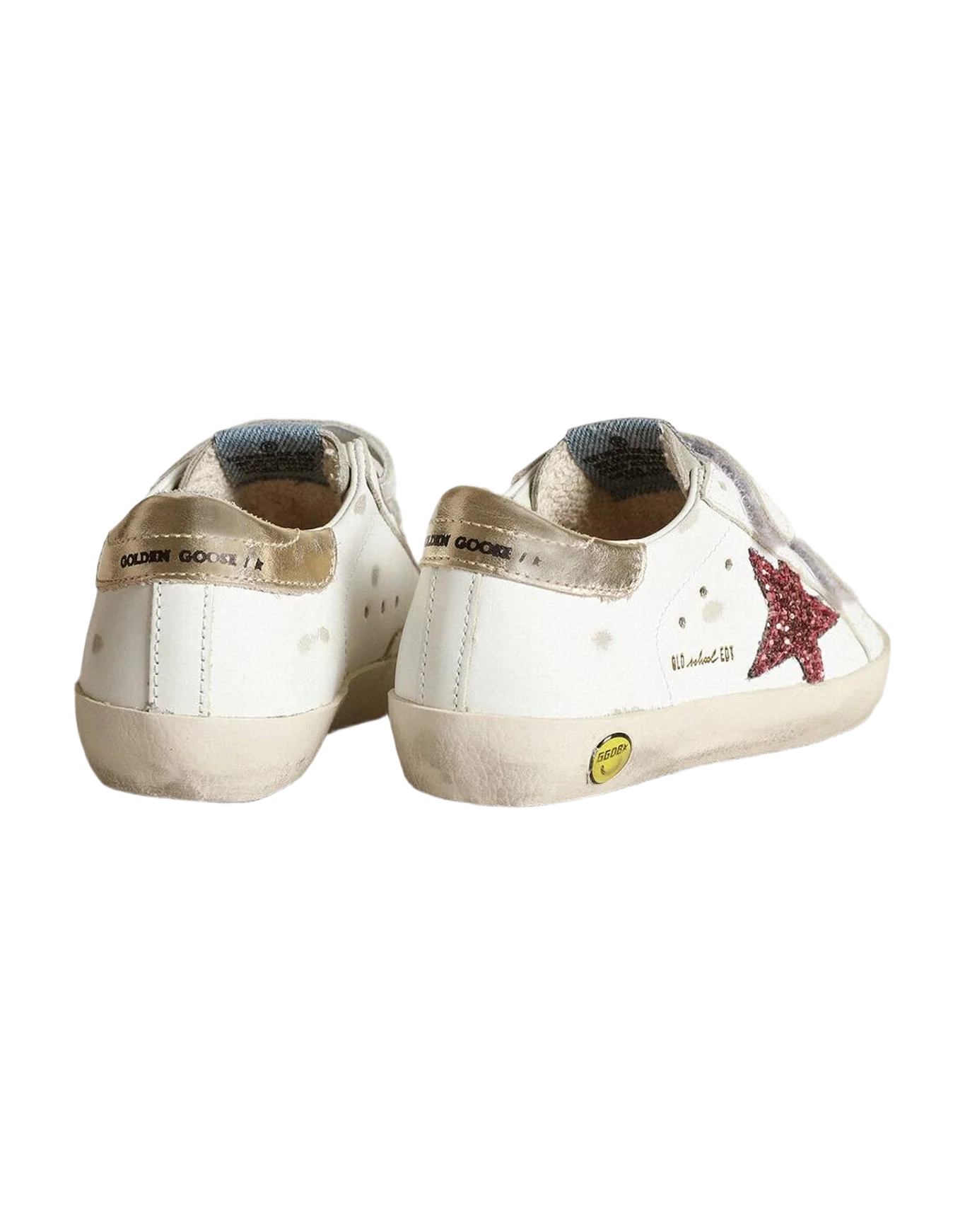 Girl | Young Old School with Glitter Star & Heel Tab | White x Ice x Pink x Platinum (V1) - Image 8