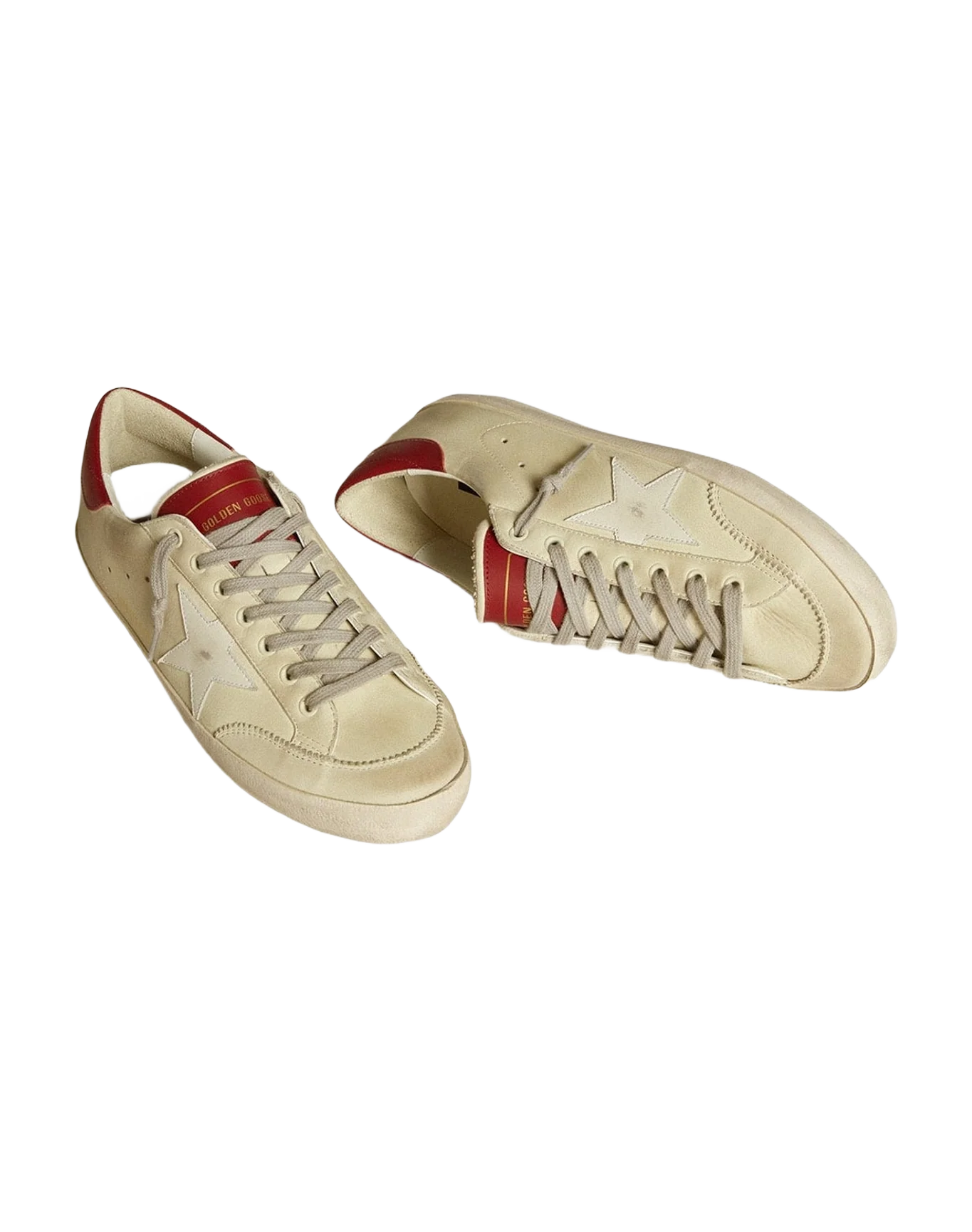 Men | Cream Colored Super-Star with Details | White x Red (V1)