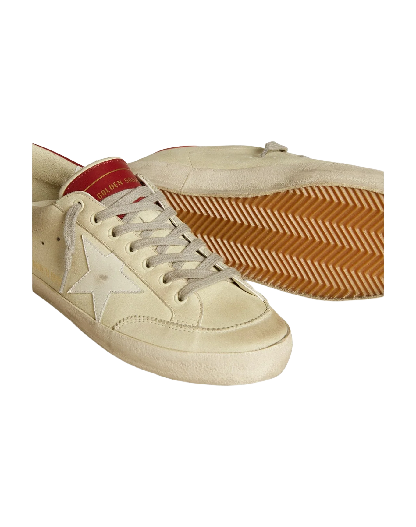Men | Cream Colored Super-Star with Details | White x Red (V1) - Image 6