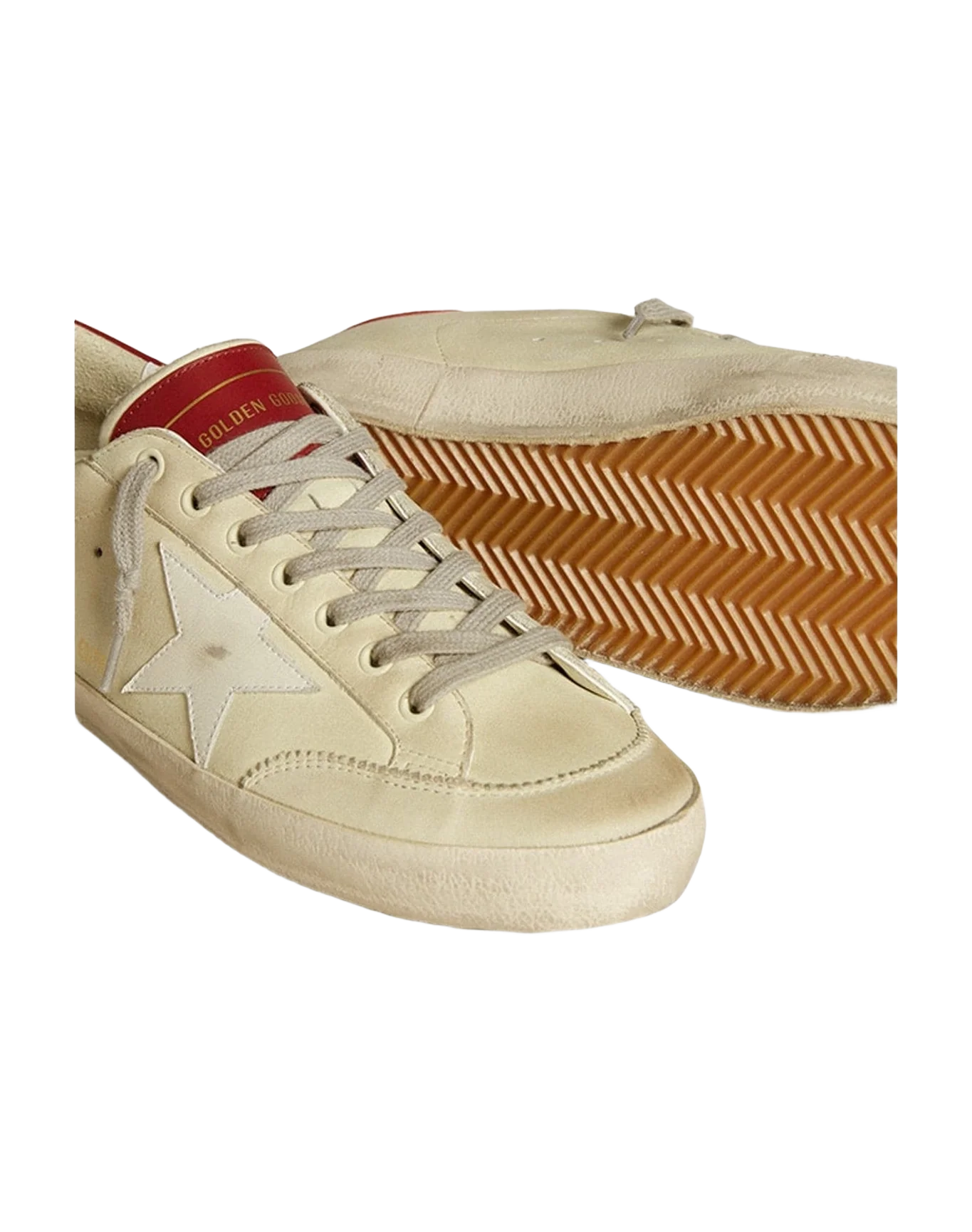 Men | Cream Colored Super-Star with Details | White x Red (V1) - Image 8