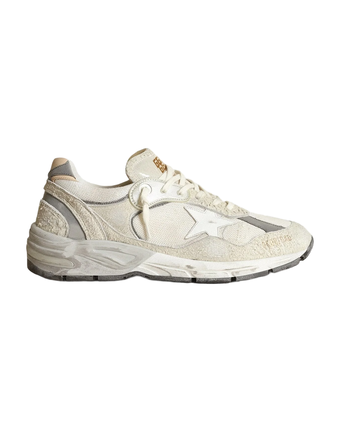 Men | Dad Star & Gray Suede & Leather Star | White x Silver (V1) - Image 2
