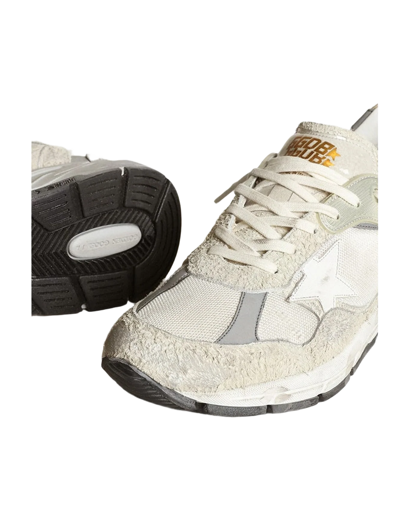 Men | Dad Star & Gray Suede & Leather Star | White x Silver (V2) - Image 6