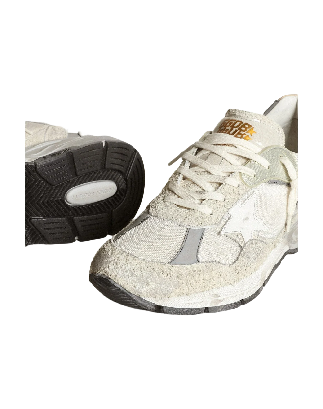 Men | Dad Star & Gray Suede & Leather Star | White x Silver (V2) - Image 8