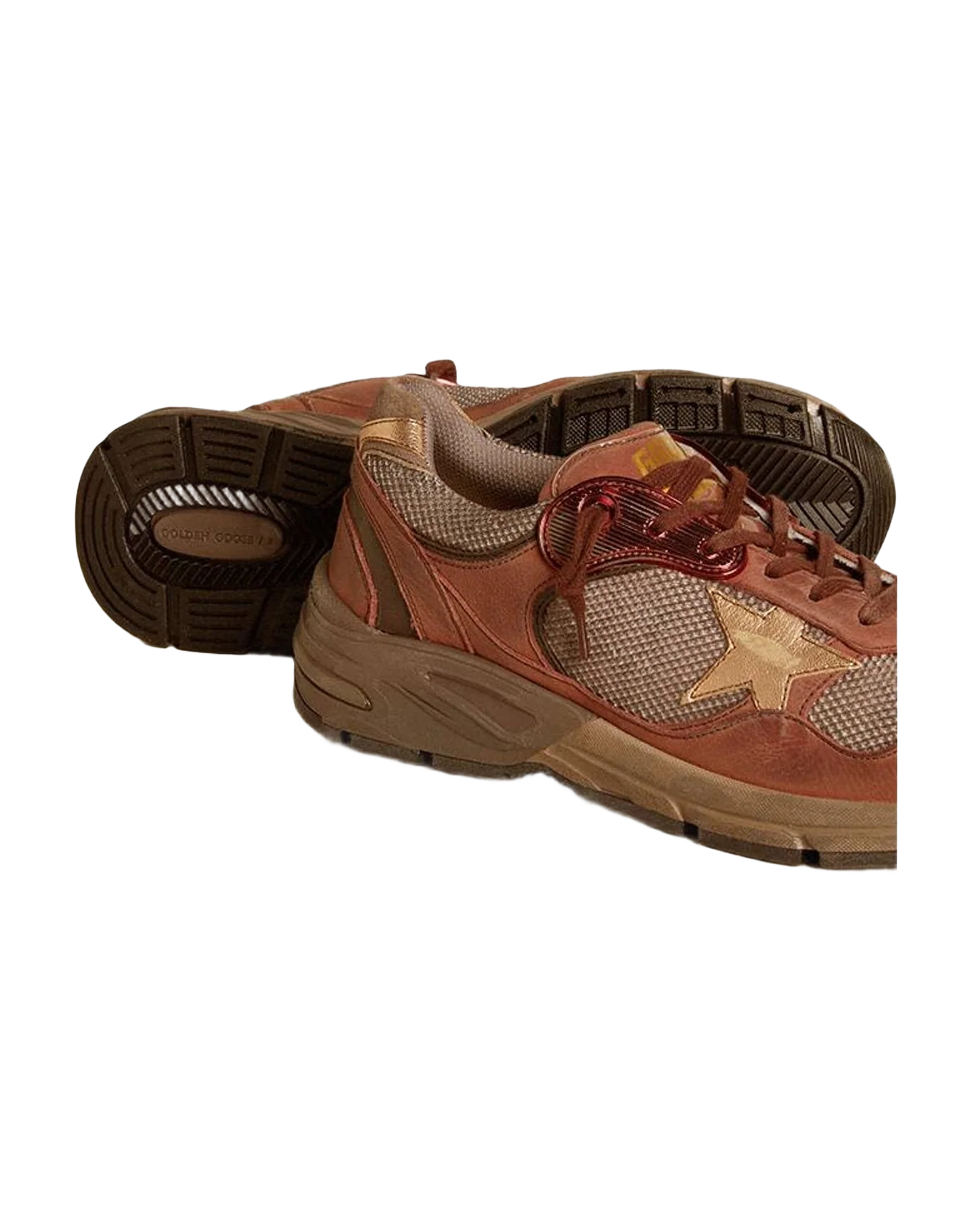 Men | Dad Star Nubuck with Gold Leather Star & Suede Heel Tab | Brown x Gray x Rame (V1) - Image 7
