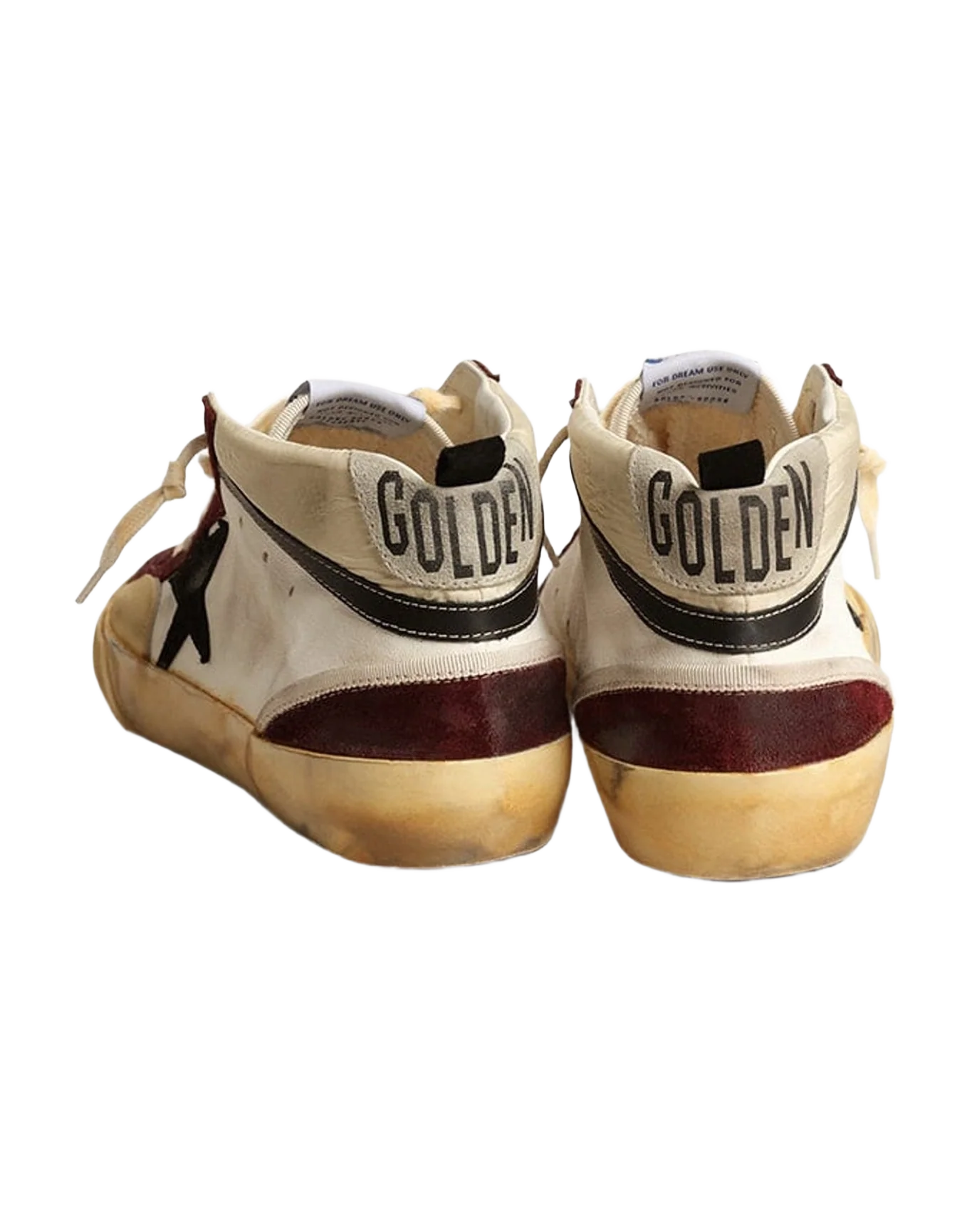 Men | Mid Star Nappa with Suede Star & Inserts | Cream x Wine Red x Black (V2) - Image 2