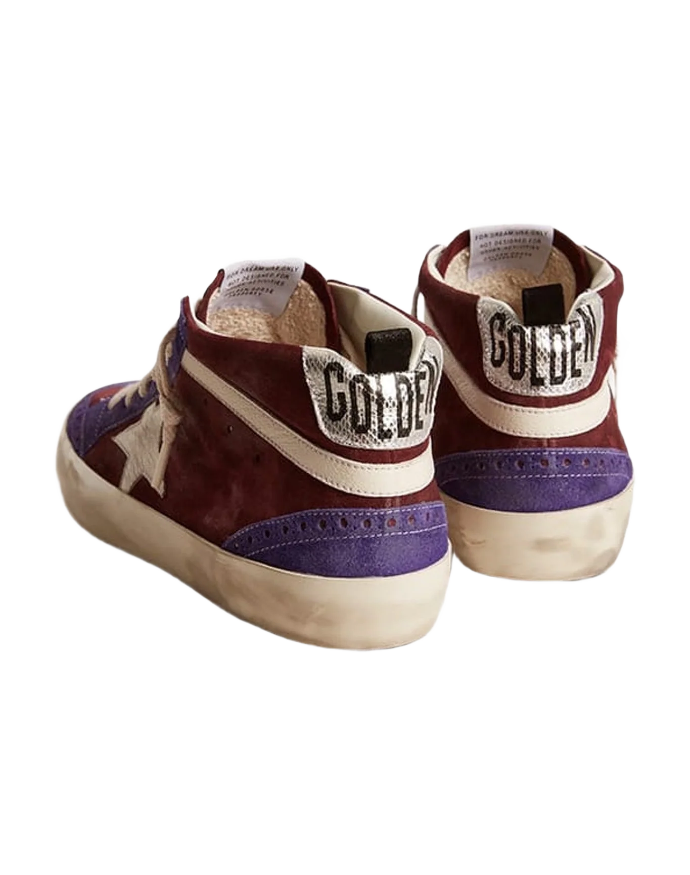 Men | Mid Star Wine Red Suede with Nappa Star & Flash | Merlot x Blue x White (V1) - Image 3