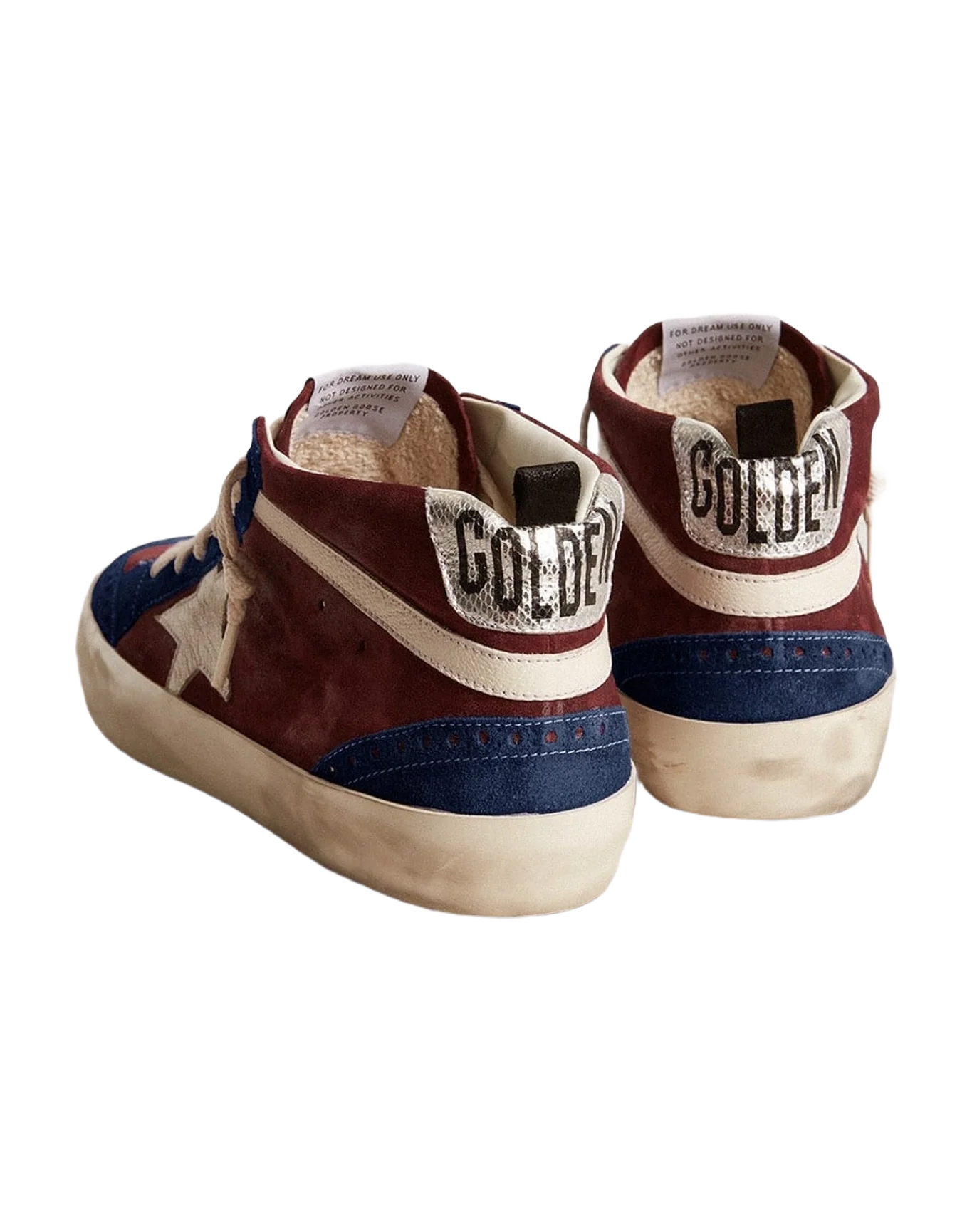 Men | Mid Star Wine Red Suede with Nappa Star & Flash | Merlot x Blue x White (V1) - Image 7