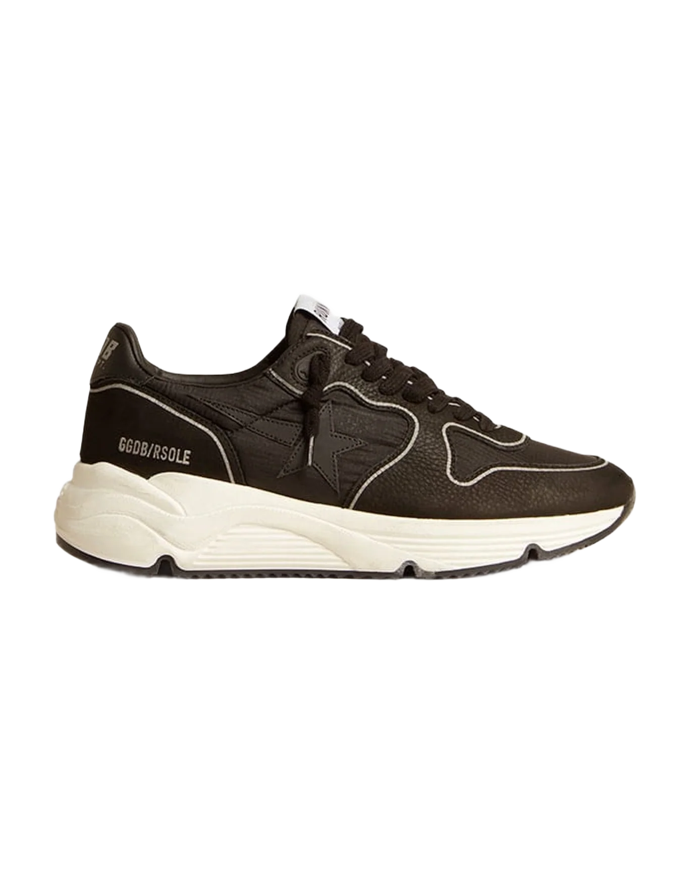 Men | Running Sole Leather & Nylon | Black (V1)