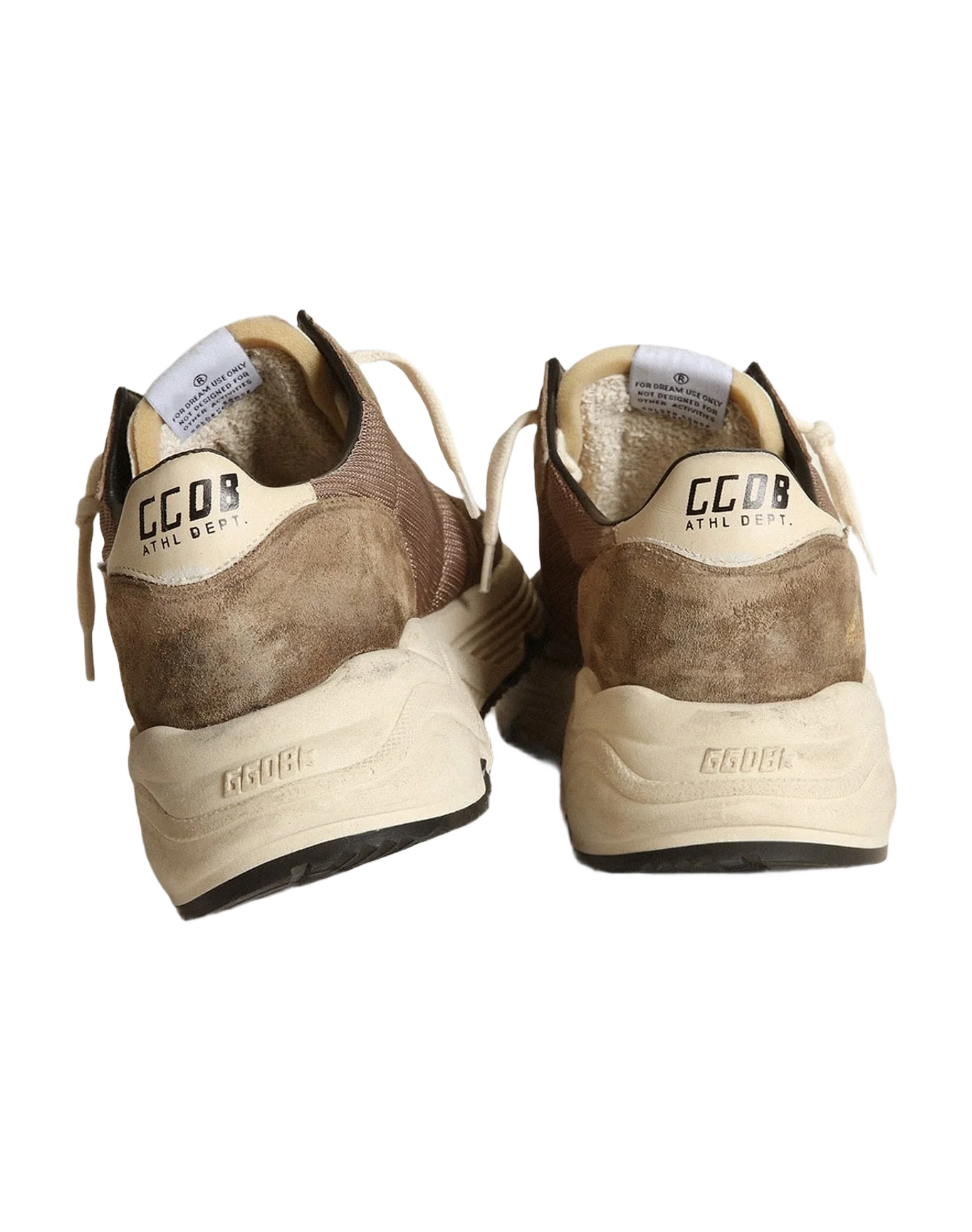 Men | Running Sole Mesh & Leather with Star | Olive Green x Cream (V2) - Image 8
