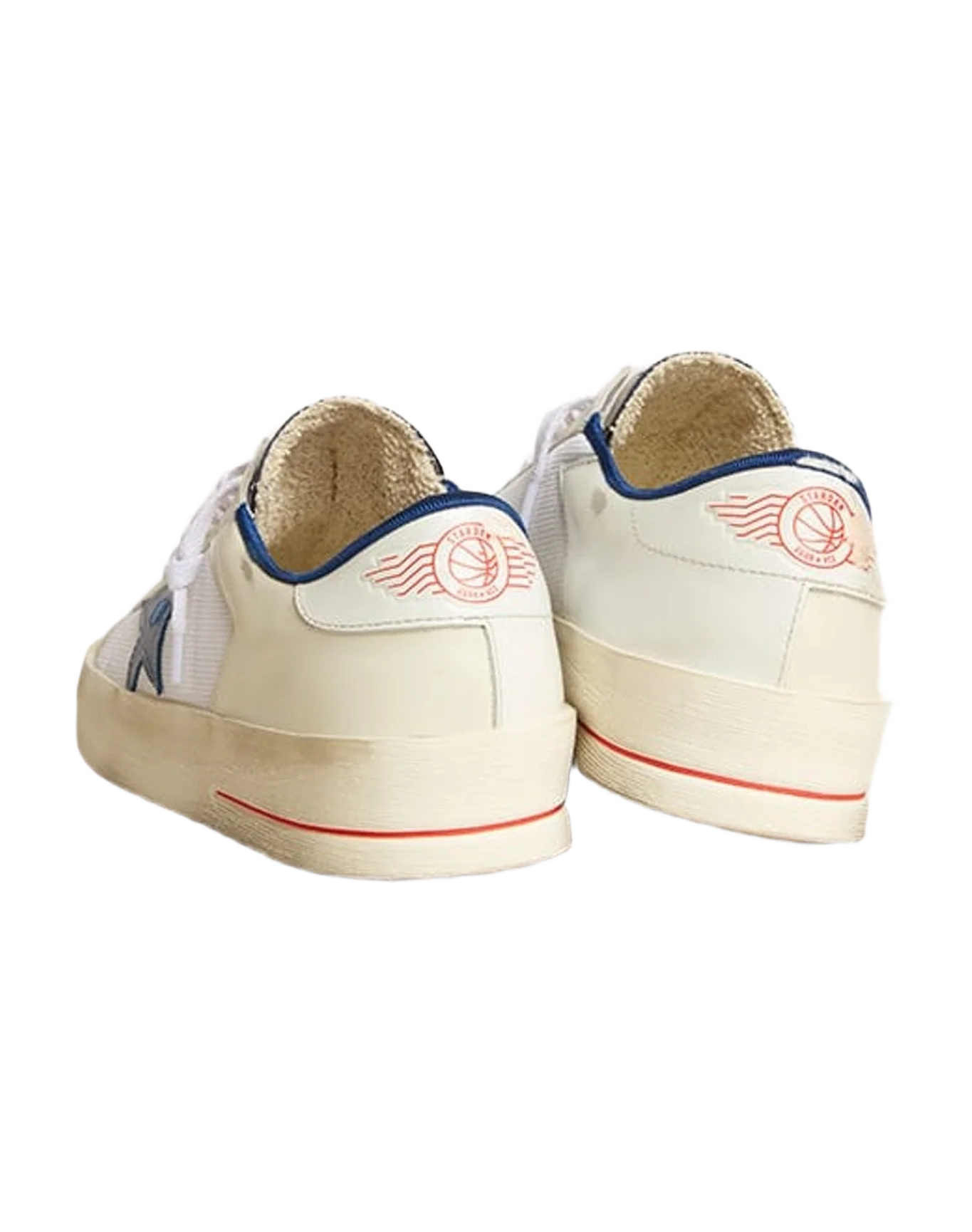 Men | Stardan Ltd Mesh & Leather with Star & Heel Tab | White x Blue x Grey (V2) - Image 2