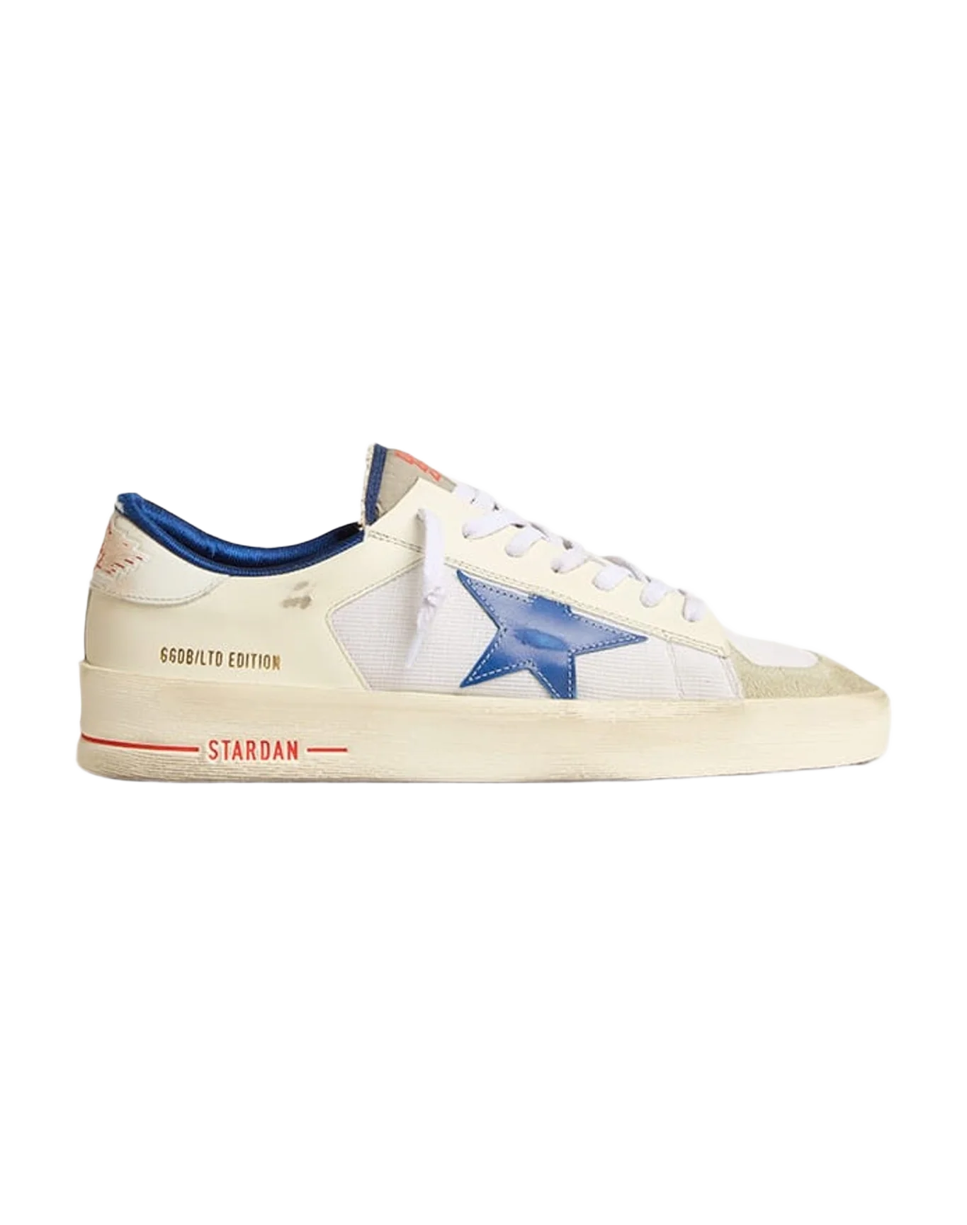 Men | Stardan Ltd Mesh & Leather with Star & Heel Tab | White x Blue x Grey (V2) - Image 4