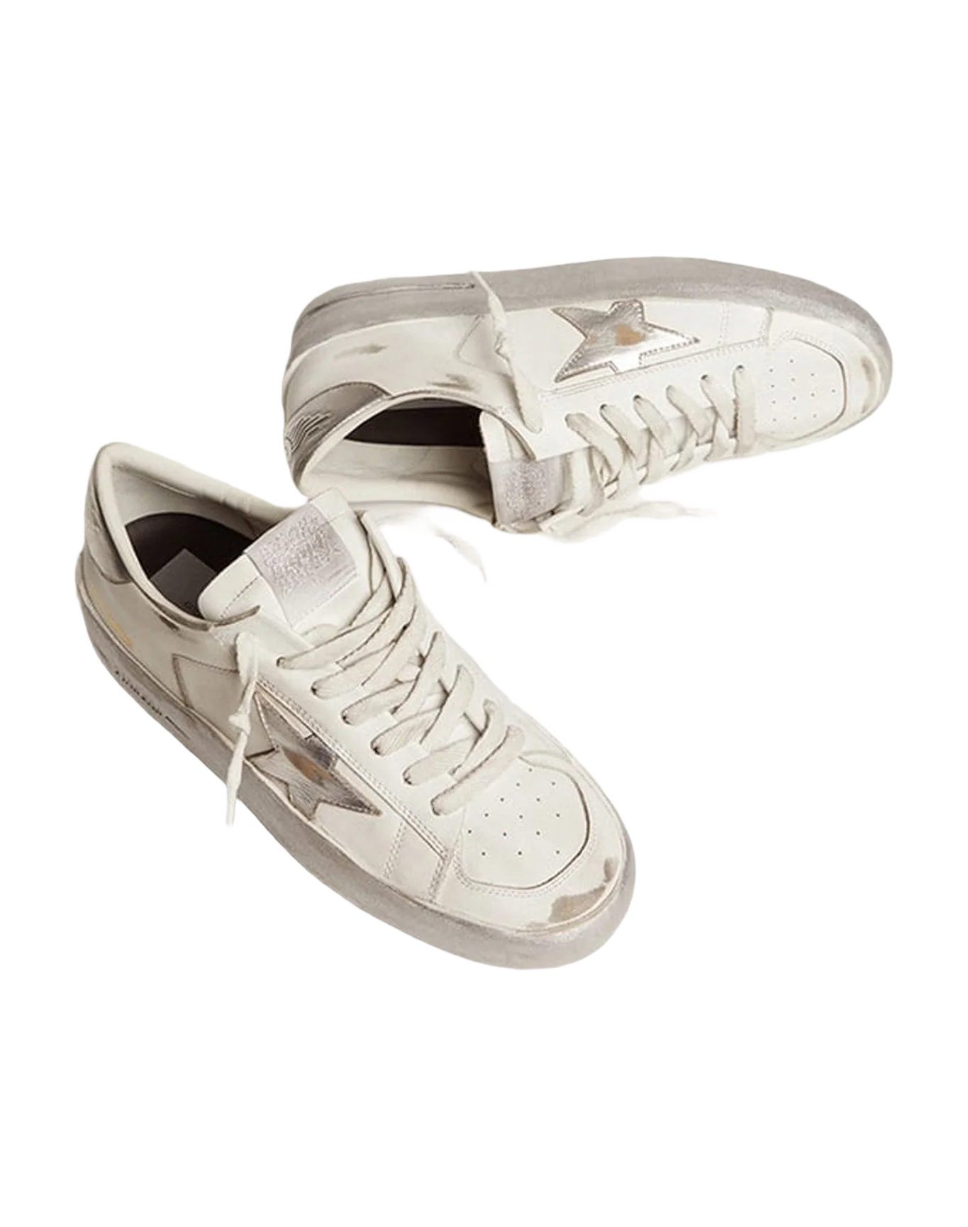 Men | Stardan with Star & Heel Tab | White x Silver (V2) - Image 4