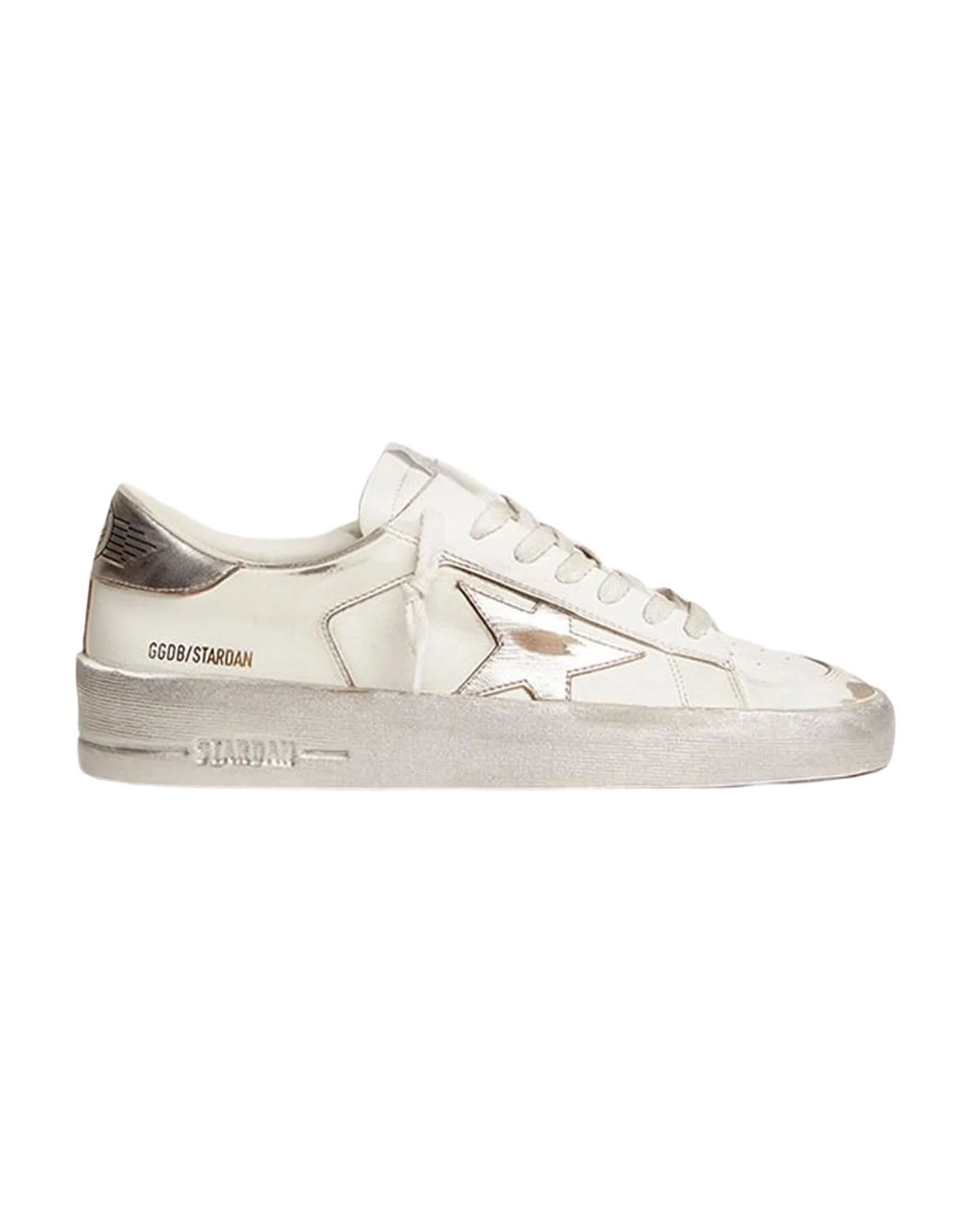 Men | Stardan with Star & Heel Tab | White x Silver (V2) - Image 6