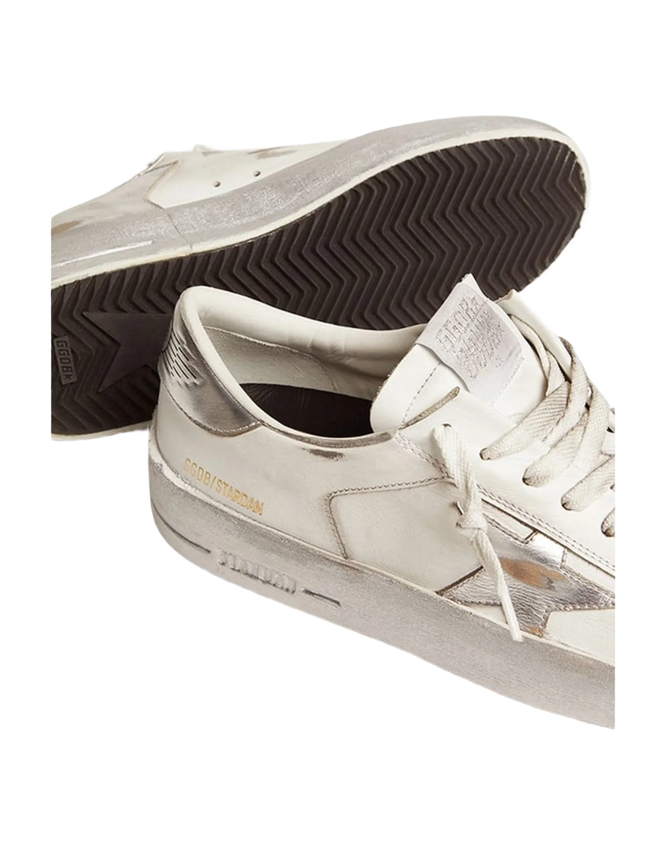 Men | Stardan with Star & Heel Tab | White x Silver (V2) - Image 8