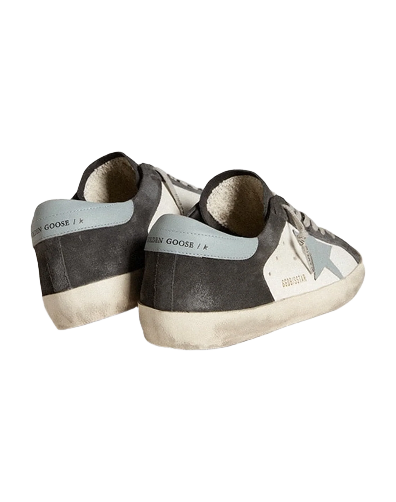 Men | Super-Star Leather with Light Star & Heel Tab | White x Asphalt x Silver Blue (V2) - Image 2