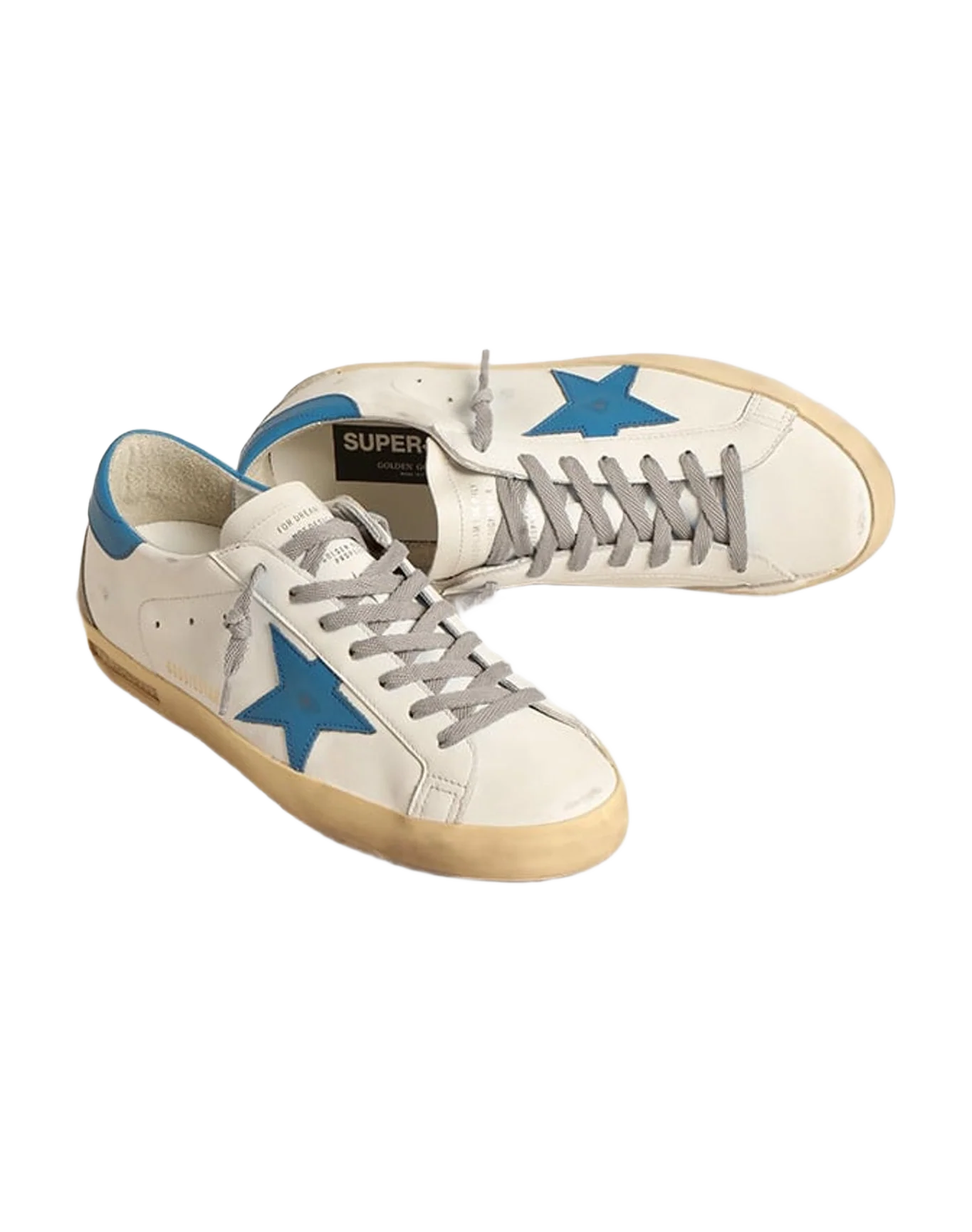 Men | Super-Star Nappa with Leather Star & Heel Tab | White x Light Blue x Ice (V2) - Image 5